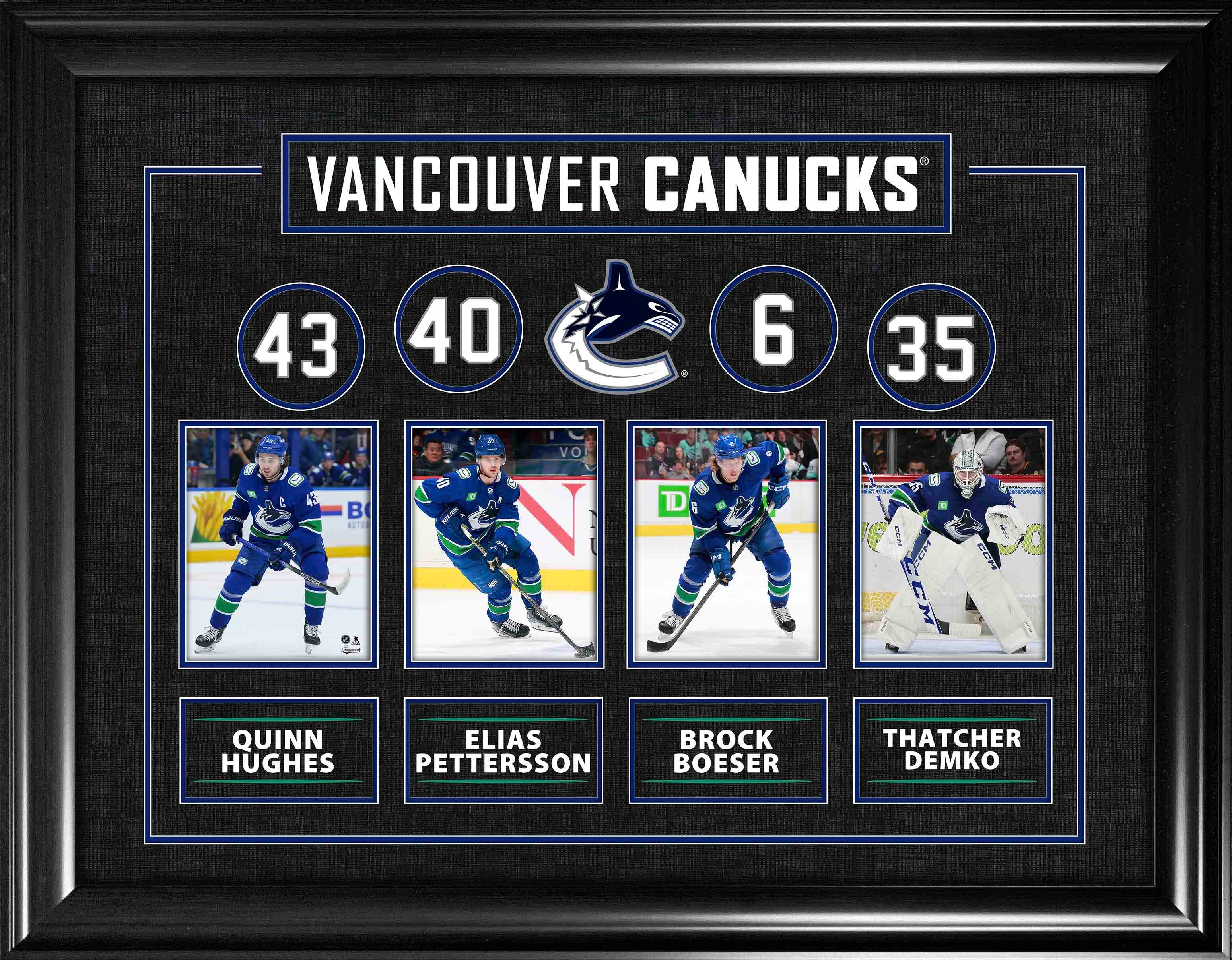Vancouver Canucks Current Player Best of the Best Framed Collage 36.5" x 28.5"