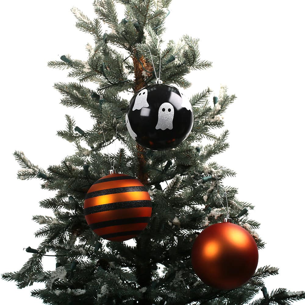 3 Pack 4.72" Orange & Black Halloween Ornaments by Ashland®