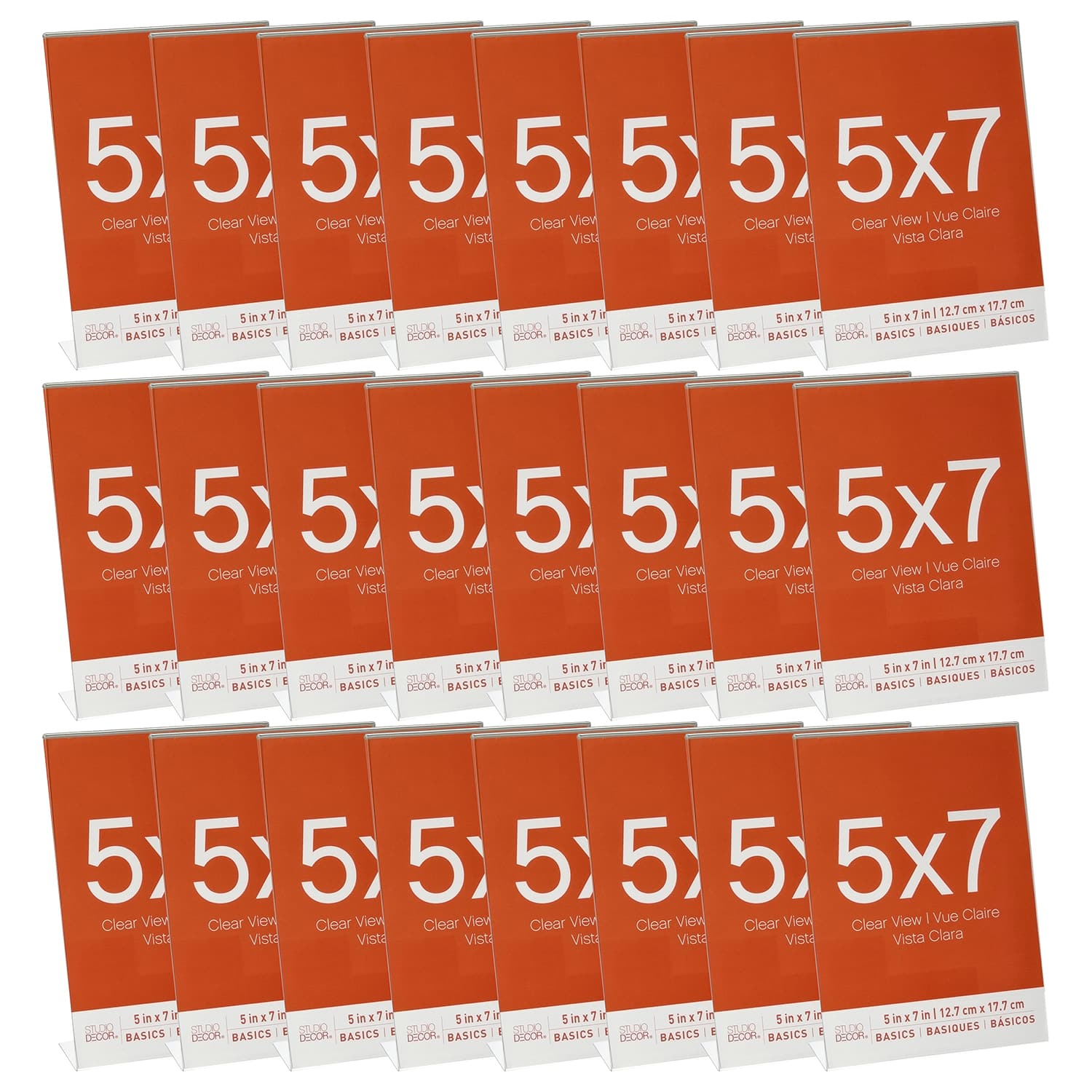 24 Pack: Acrylic Vertical Bent 5" x 7" Frame, Basics by Studio Décor®