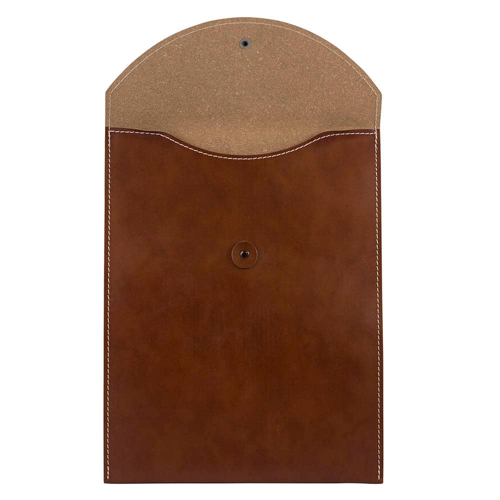 JAM Paper 9.5" x 12.5" Leather Portfolio with Button & String