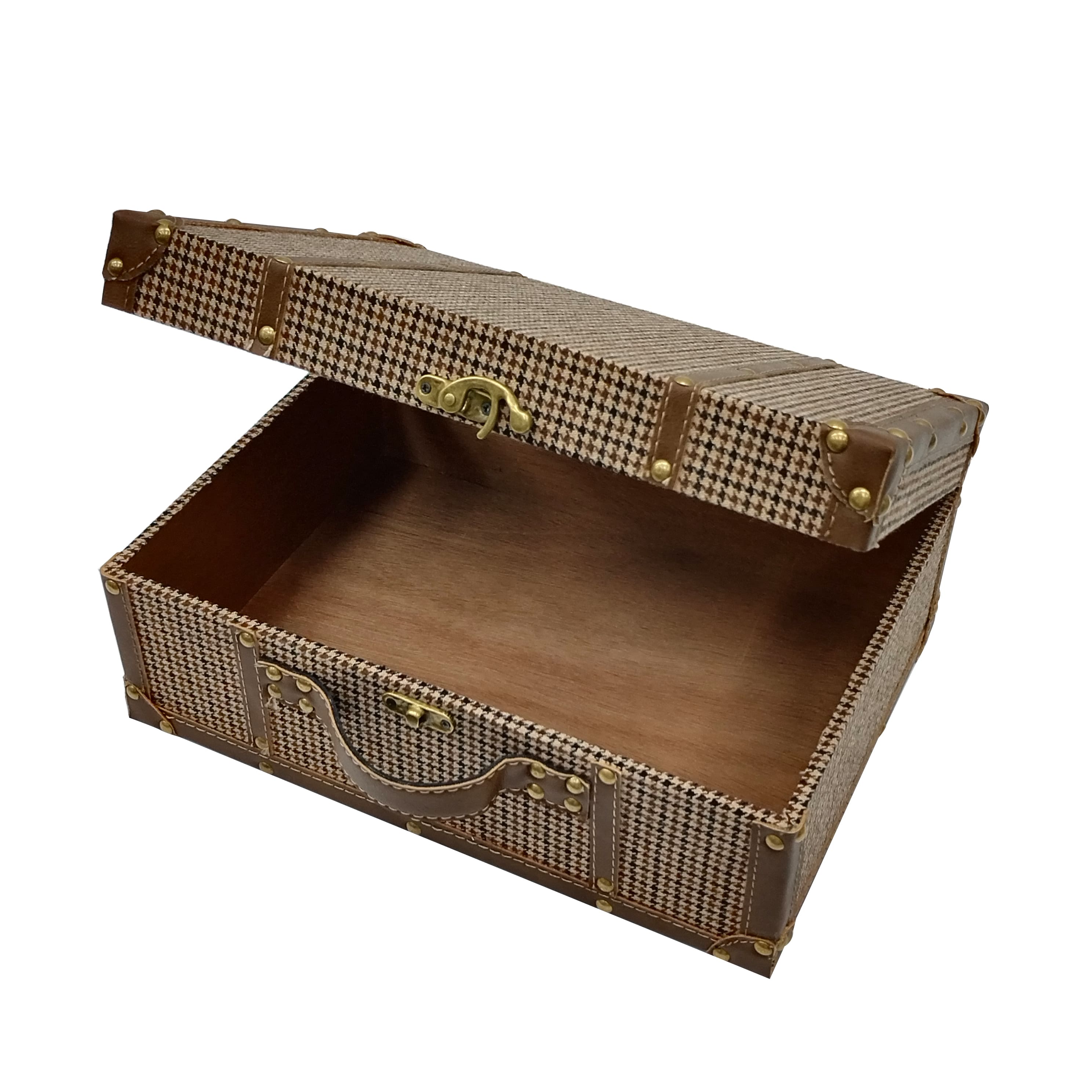 Medium Plaid Suitcase Decorative Box by Ashland®