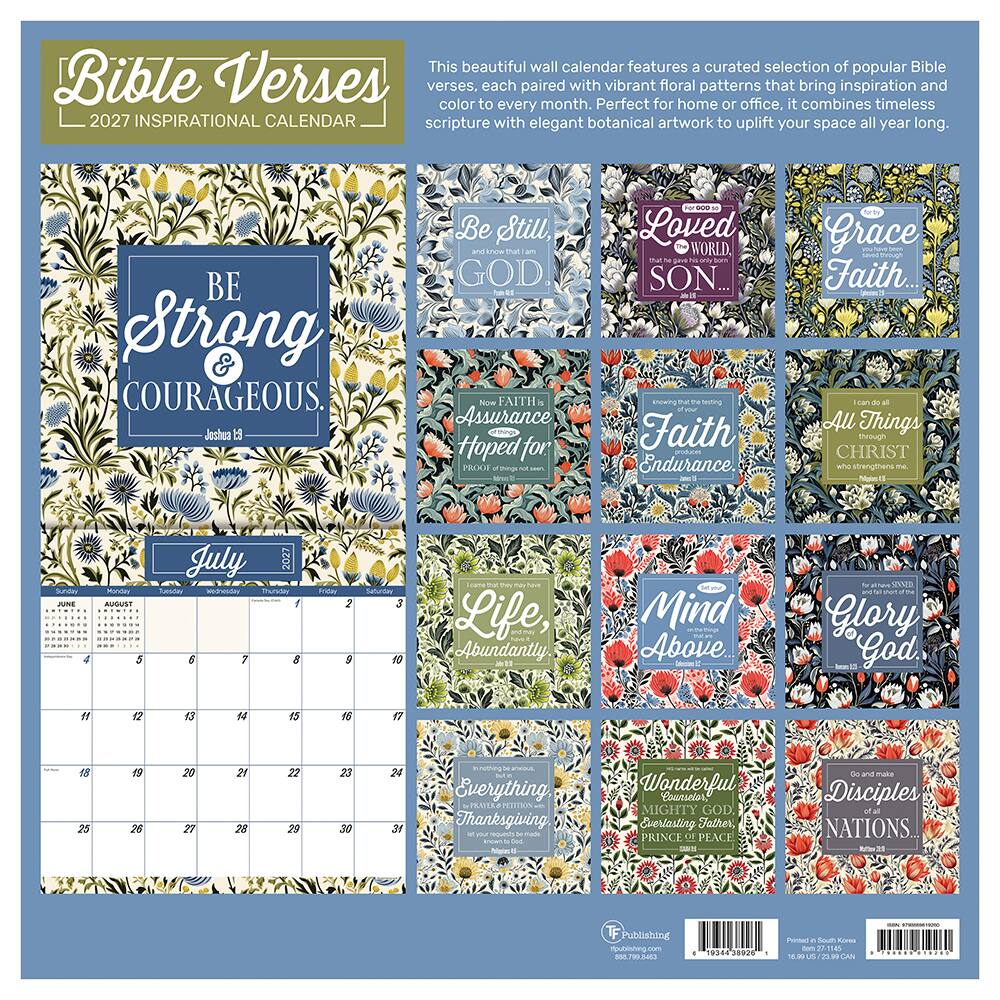 2027 Bible Verses Wall Calendar