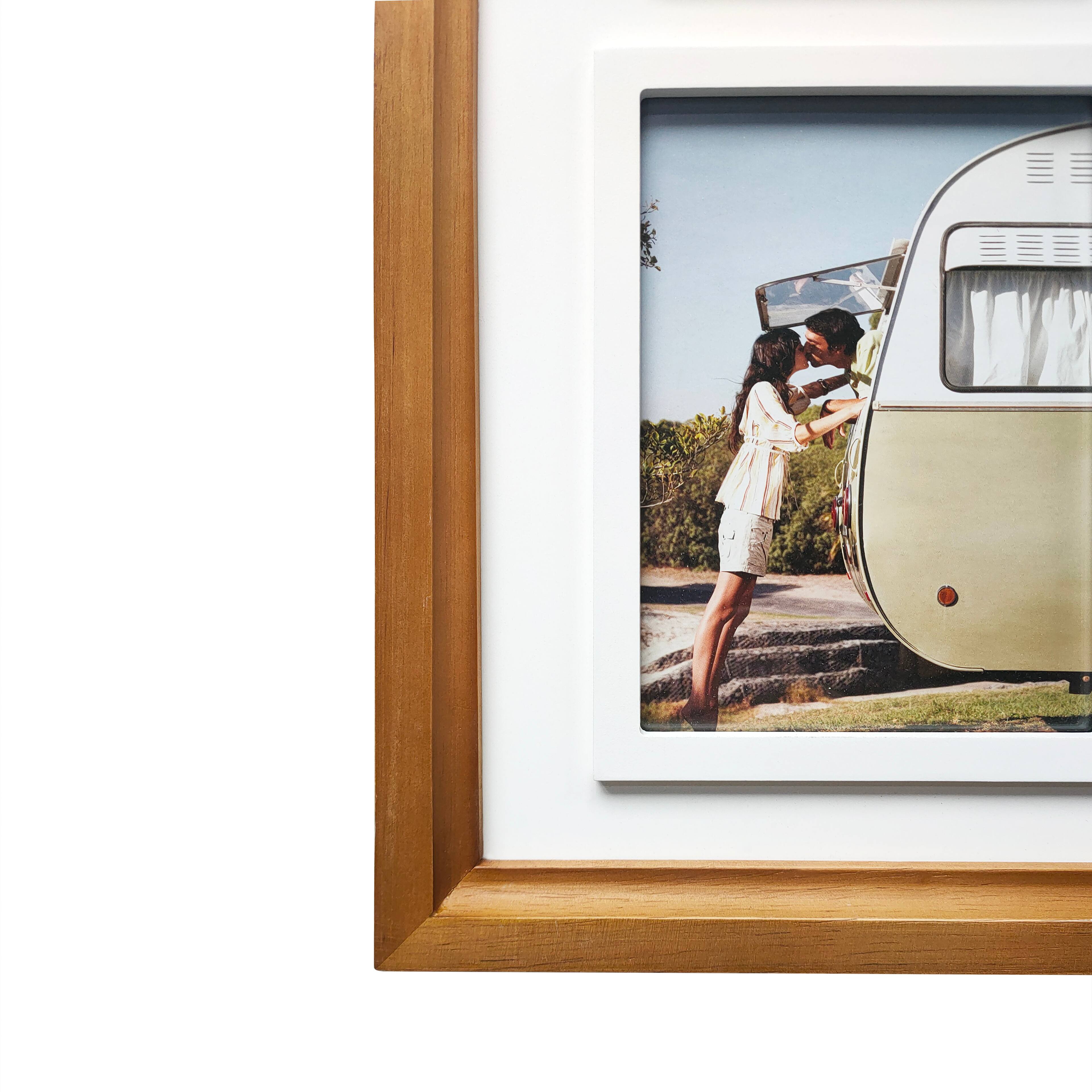 3 Opening Natural Woodgrain Collage Frame with Raised Mat by Studio Décor®