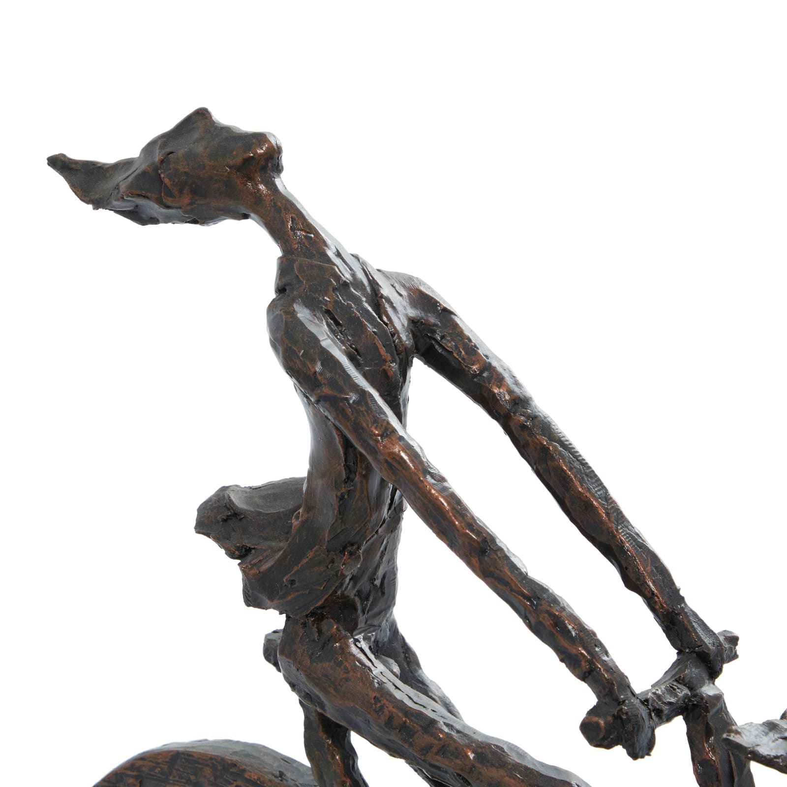 21" Brass Polystone Industrial Bicycle Sculpture