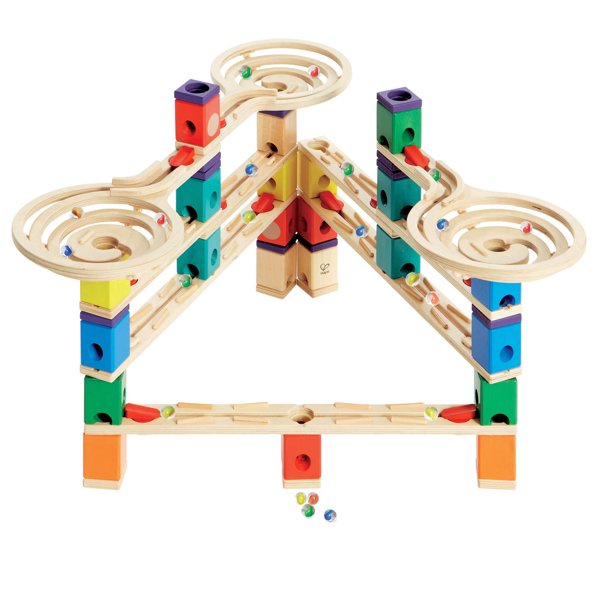 Hape Quadrilla Wooden Marble Run Construction Vertigo Set | Michaels