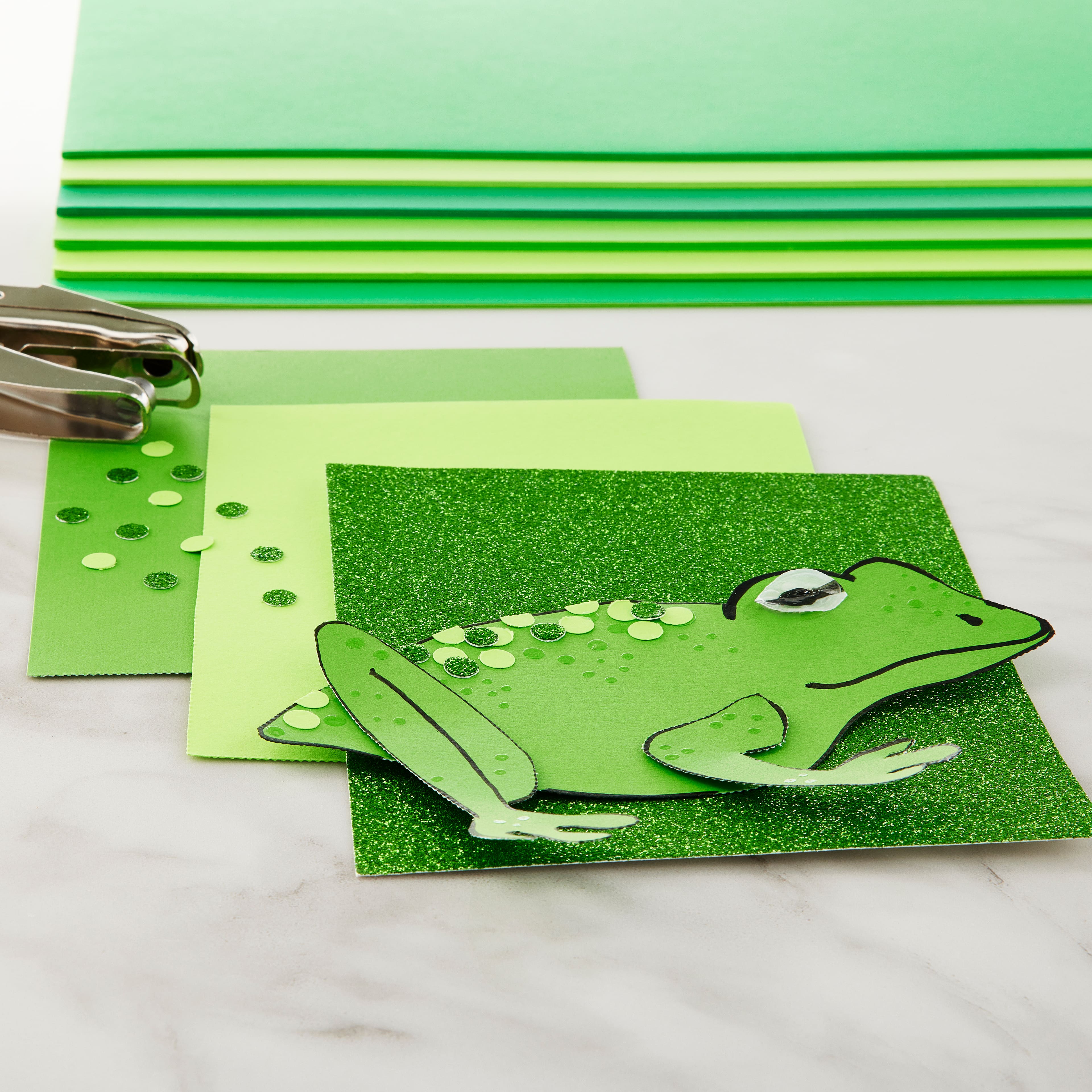 12 Packs: 50 ct. (600 total) Feathered Greens 8.5" x 11" Cardstock Paper by Recollections™