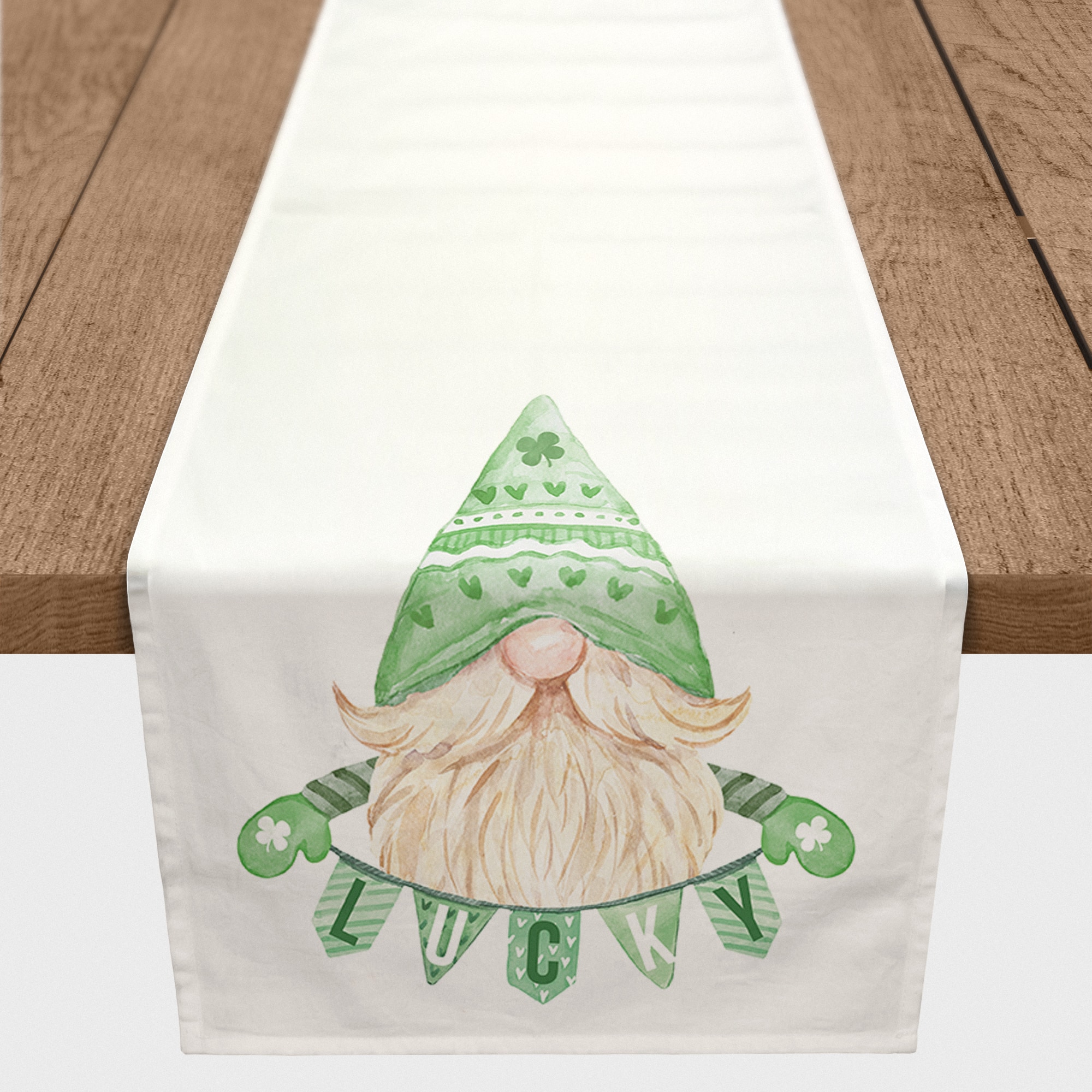 Lucky Leprechaun Short 16" x 72" Cotton Twill Runner