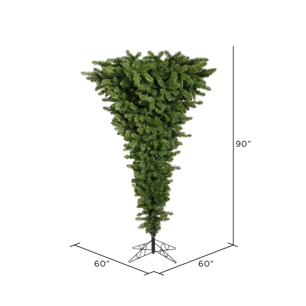 7.5ft. Unlit Green Upside Down Artificial Christmas Tree