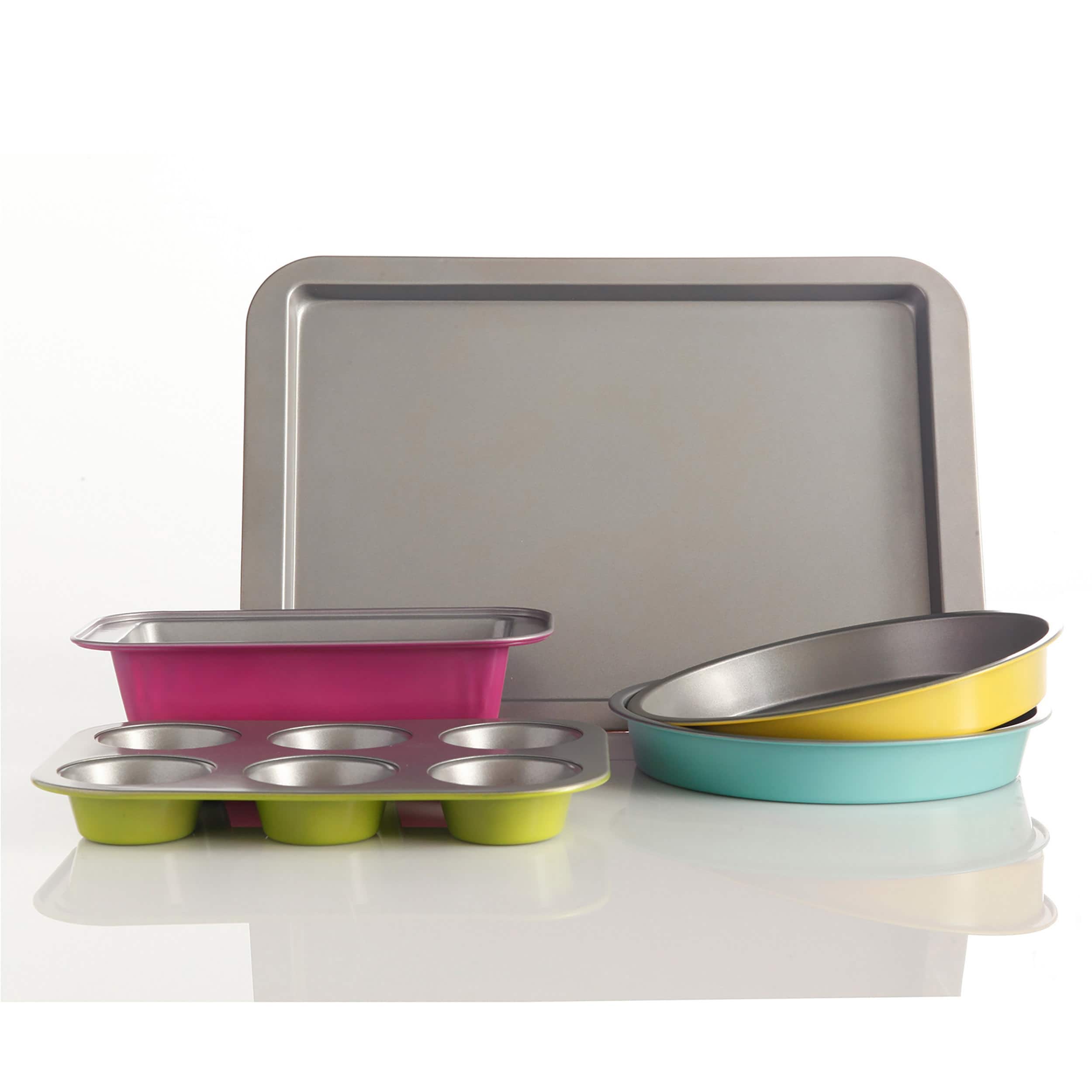 Gibson Home Color Splash Lyneham 5-Piece Carbon Steel Bakeware Set