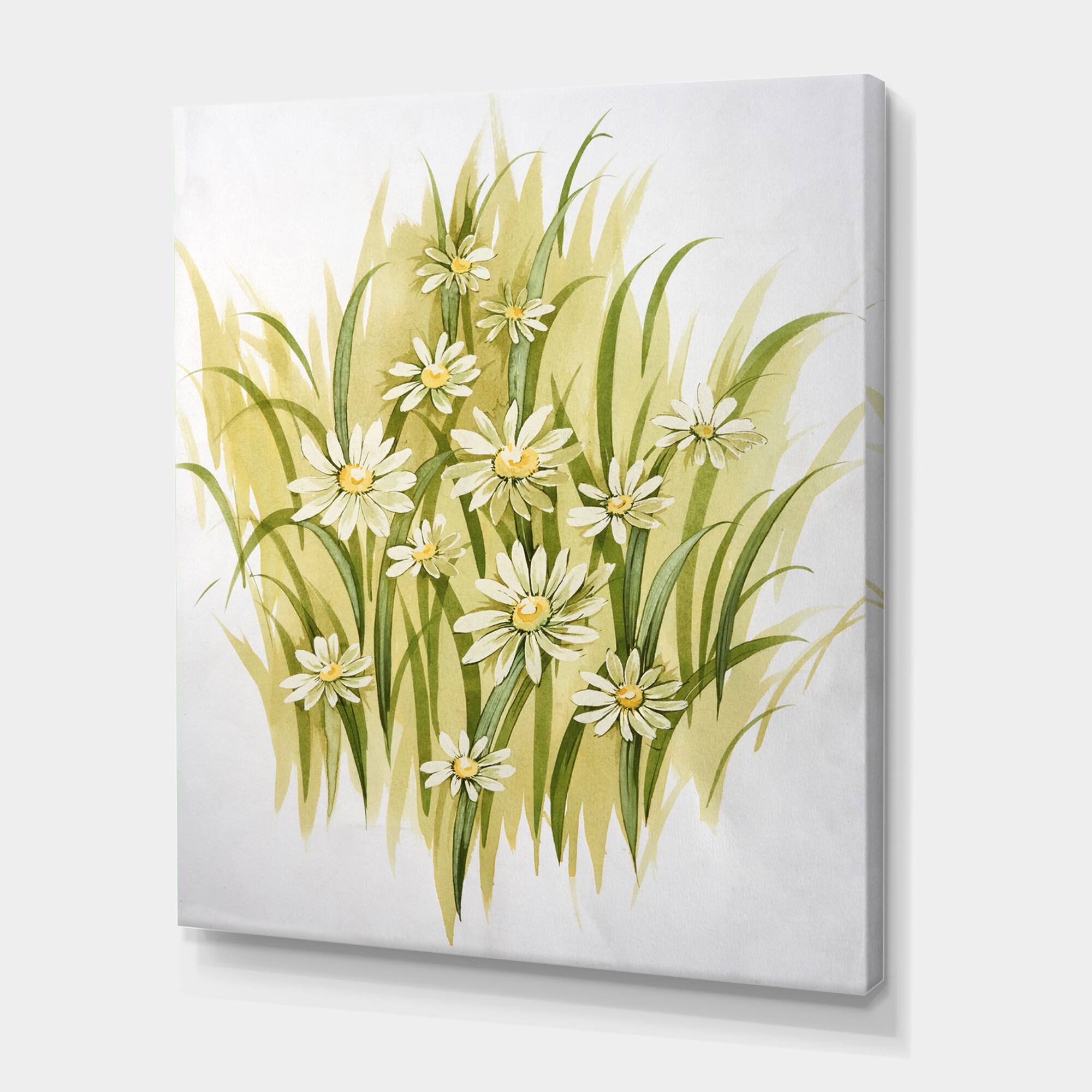 Designart - White Meadow Flowers