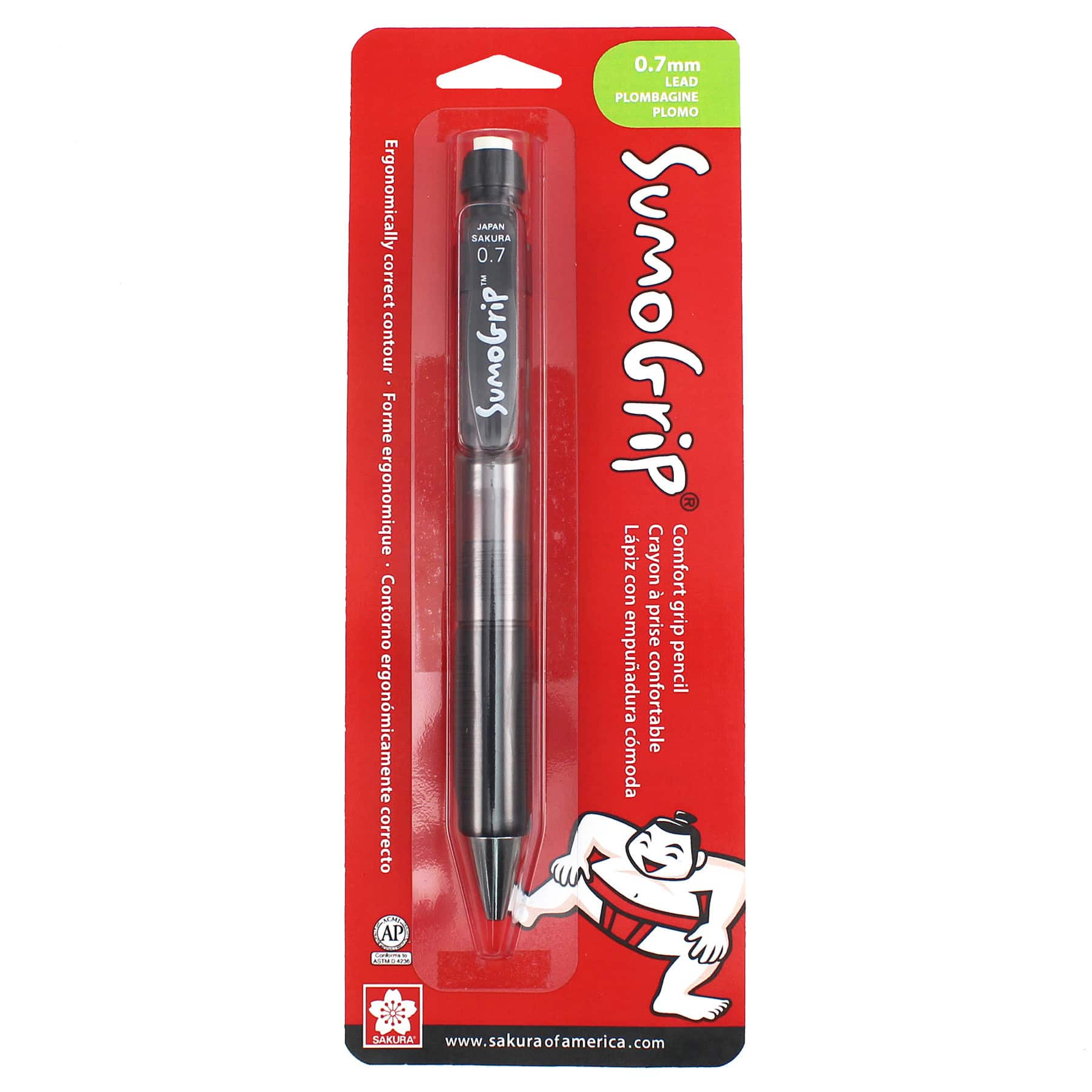 Sakura® SumoGrip® 0.7mm Gray Comfort Grip Mechanical Pencil