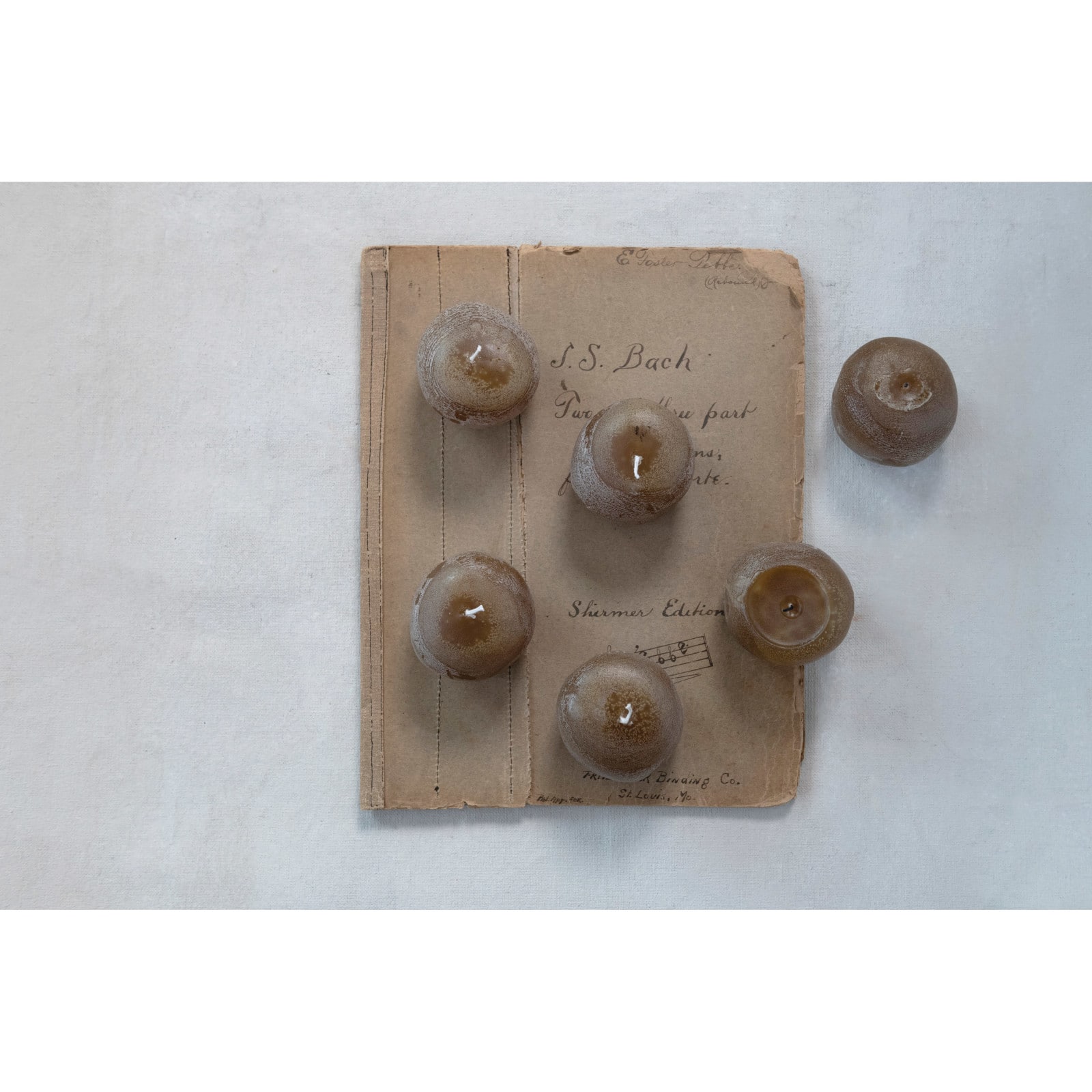 Hello Honey® Unscented Stone Shaped Votive Candles, 6ct.