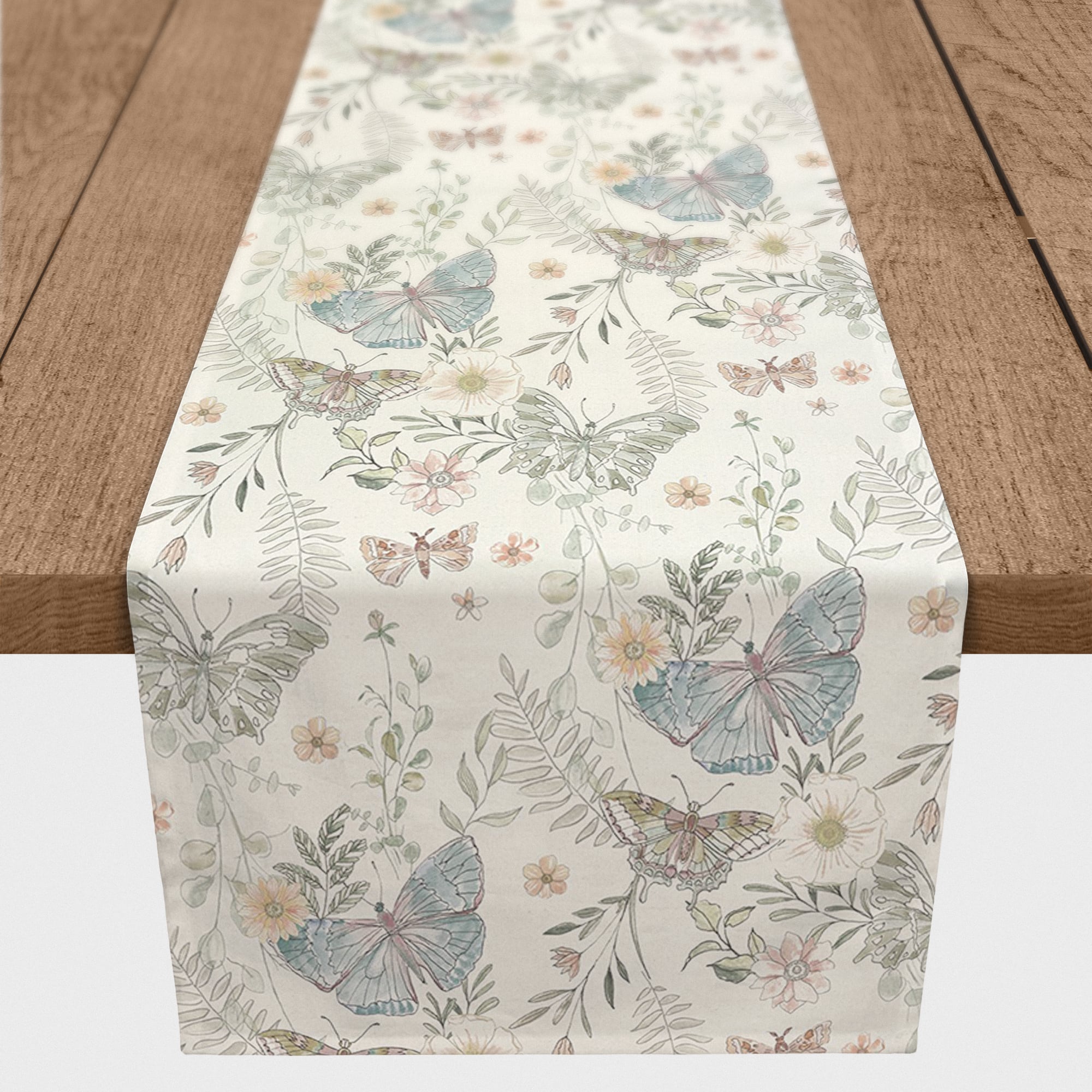 Butterflies Cotton Twill Runner