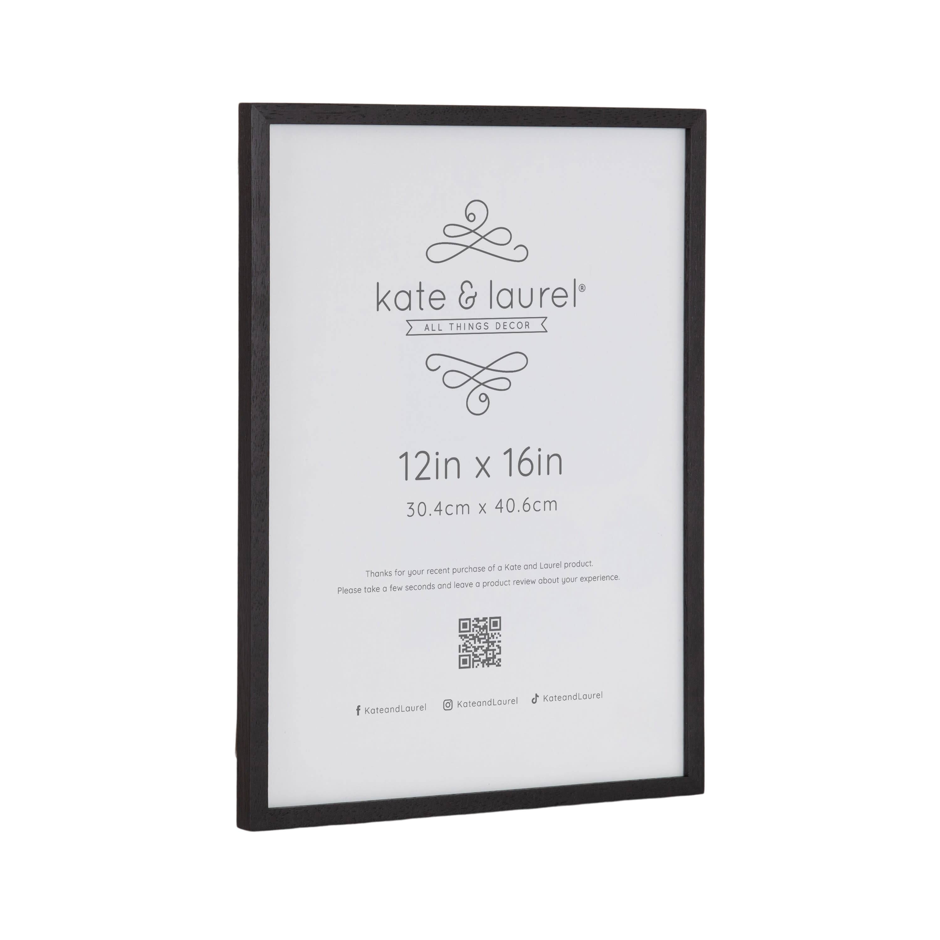 Kate and Laurel Gallery Black Wall Wood Photo Frame