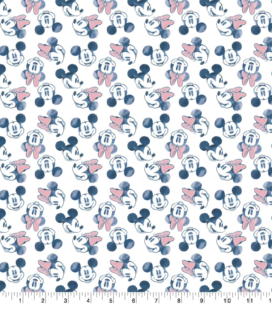 Disney® Mickey & Minnie Starry Night Nursery Cotton Fabric