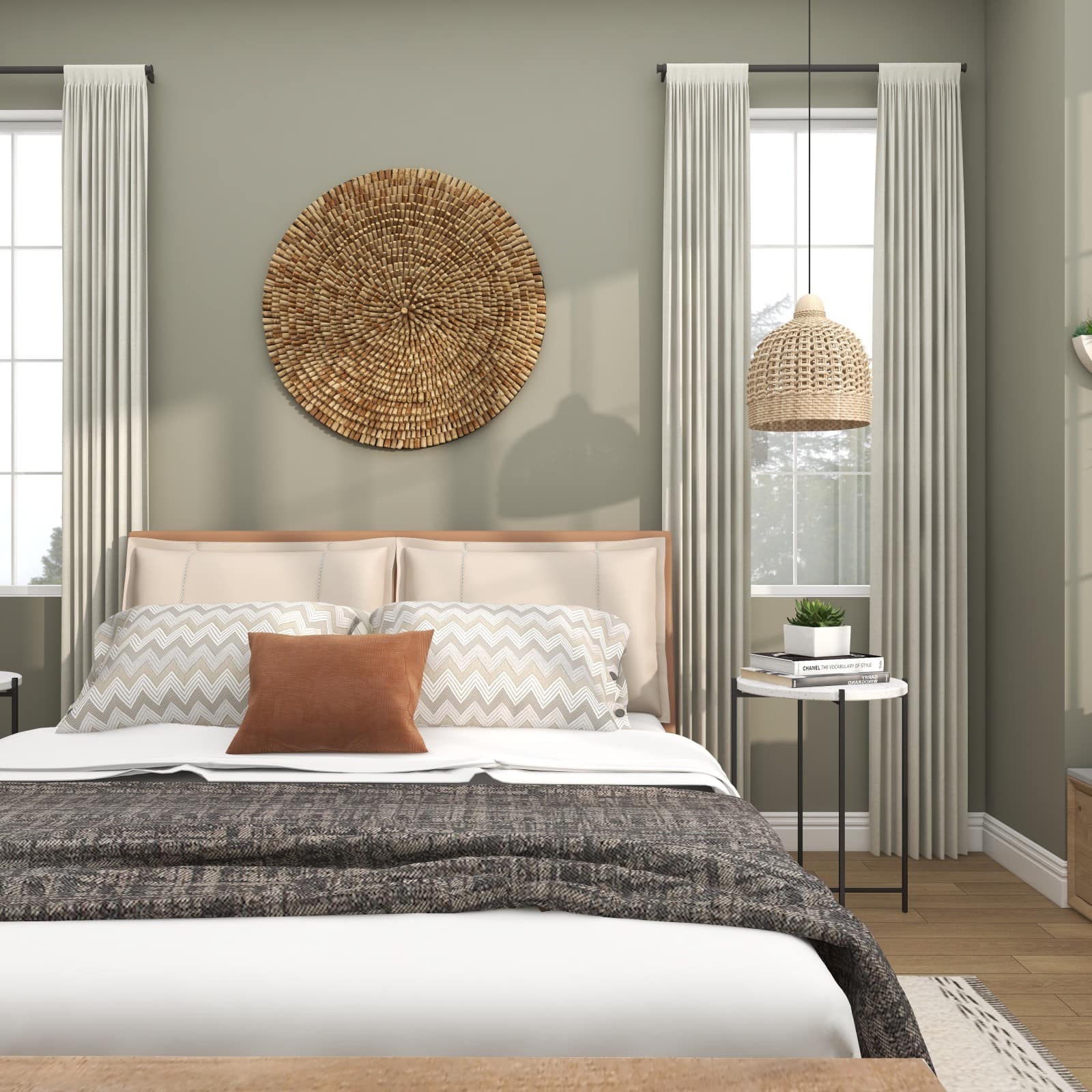 Brown Overlapping Reclaimed Wood Wall Décor