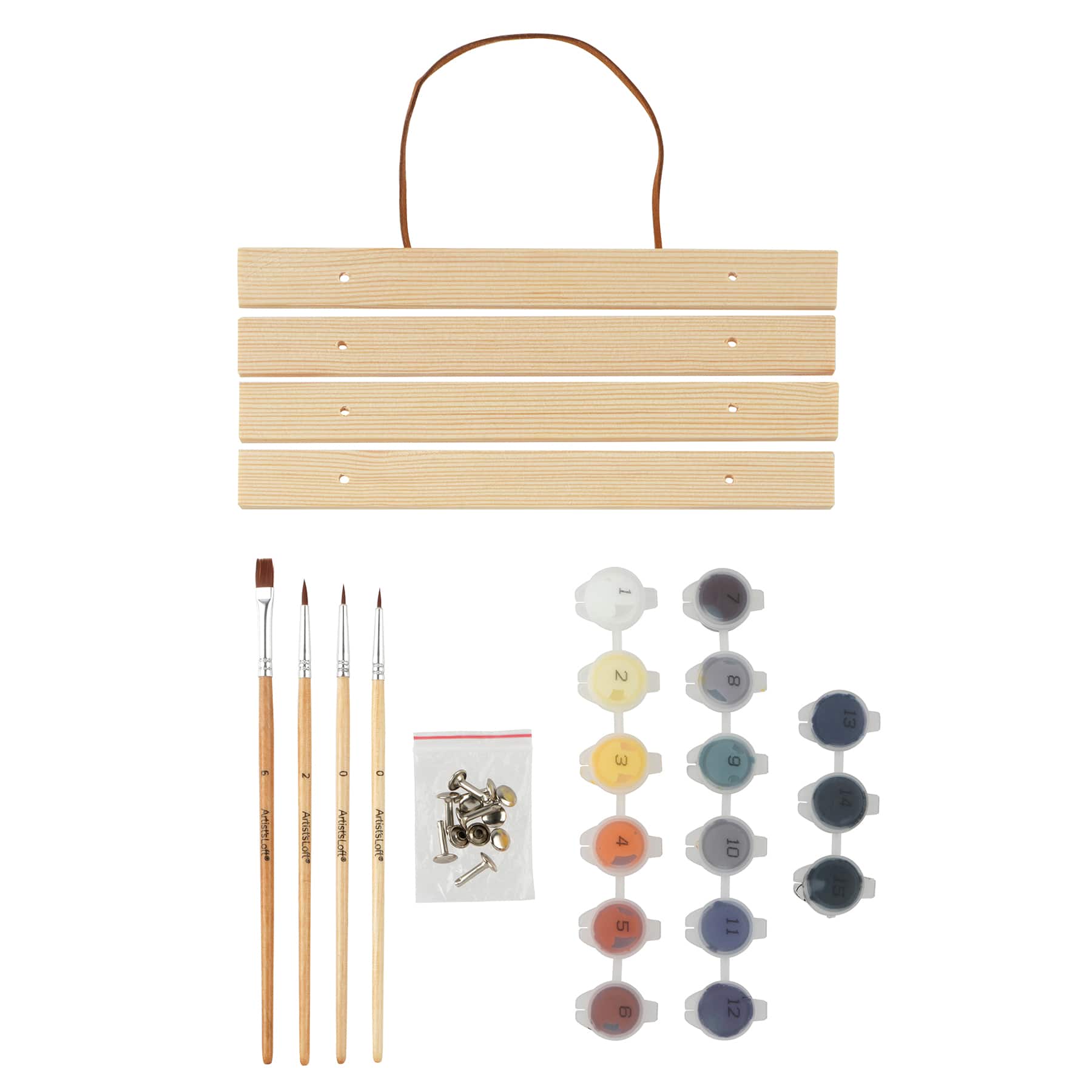 8" x 10" Campfire Paint-by-Number Kit with Wood Display Hanger by Artist's Loft®