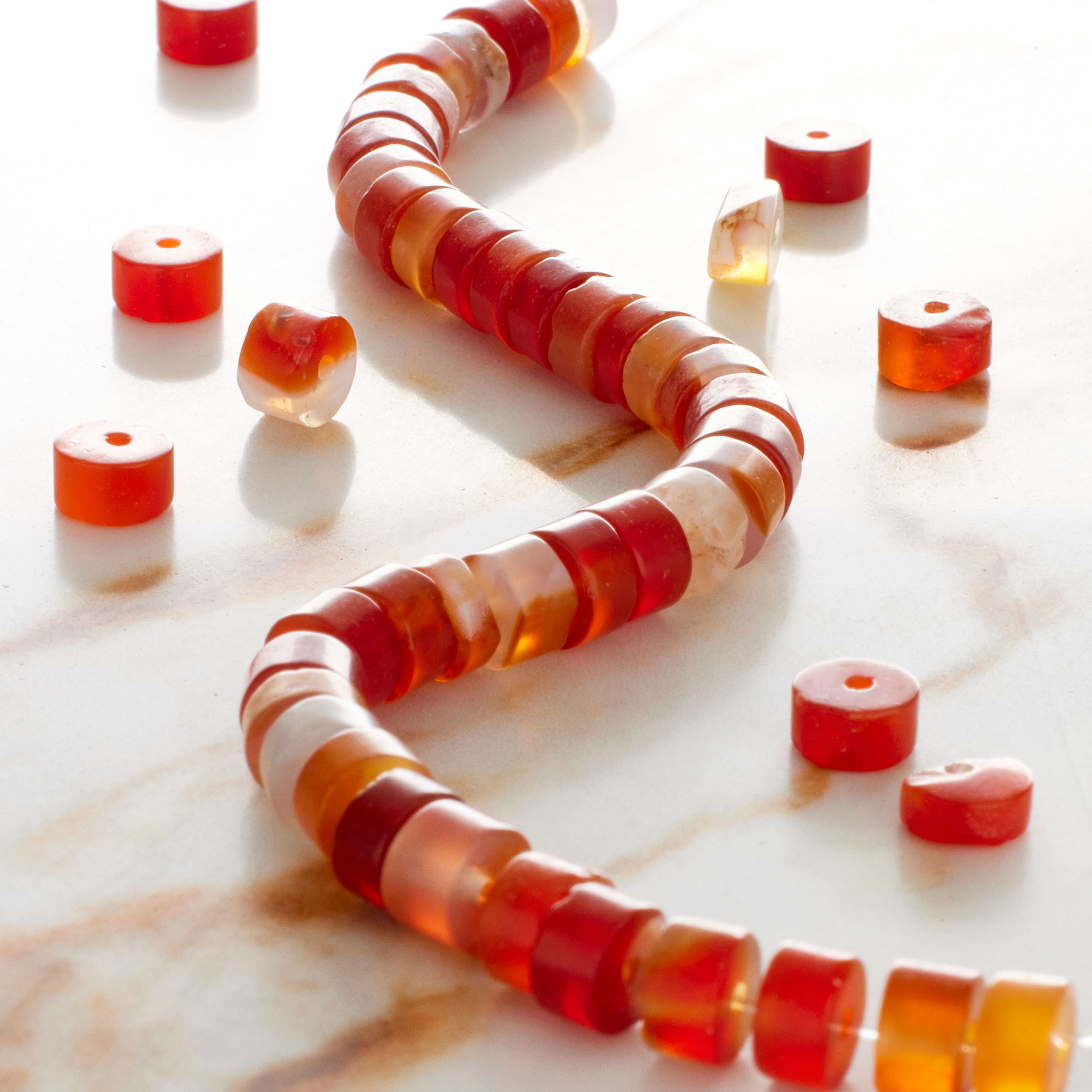 12 Pack: Red Agate Heishi Beads, 6mm by Bead Landing™