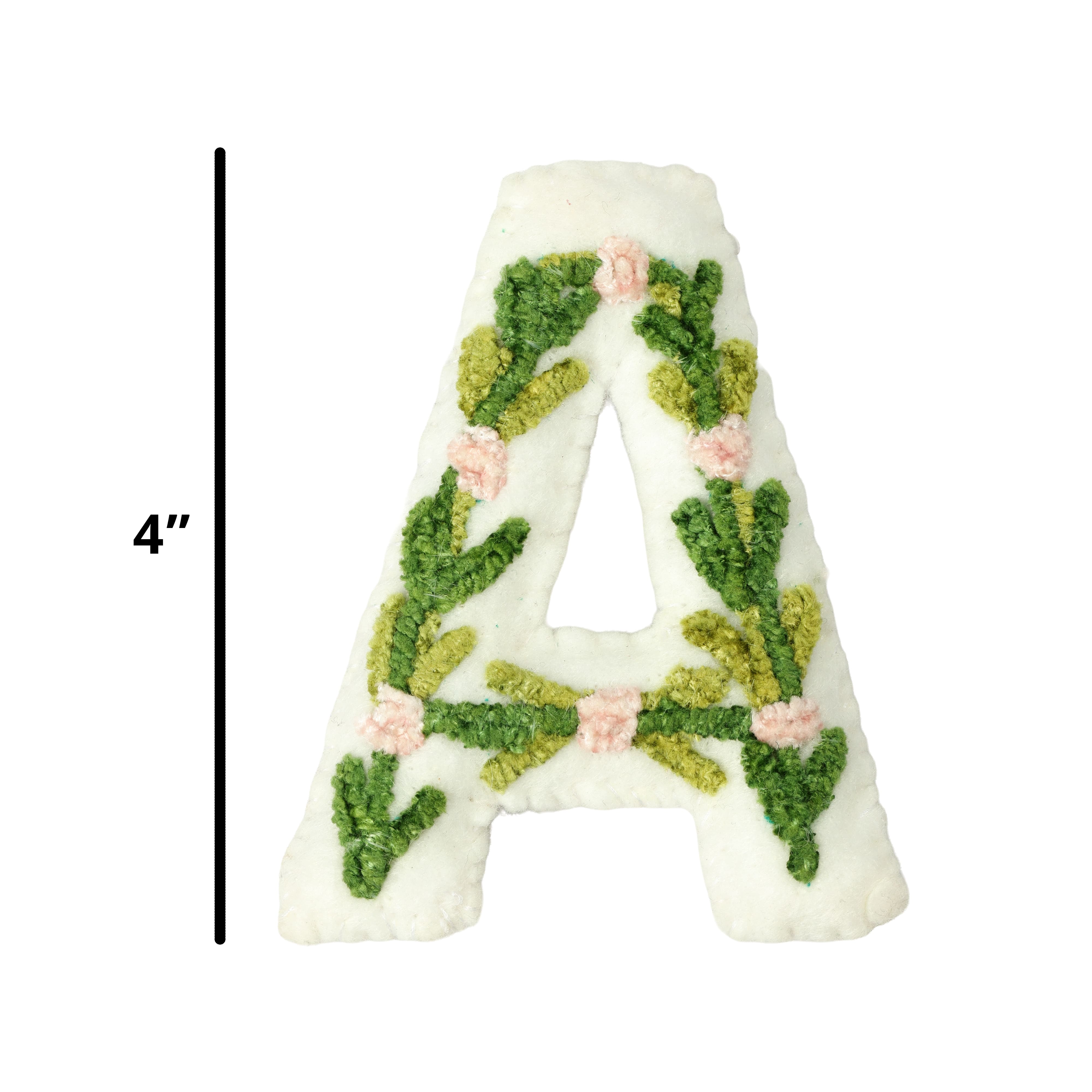 4" Floral Embroidered Puffy Letter by Celebrate It