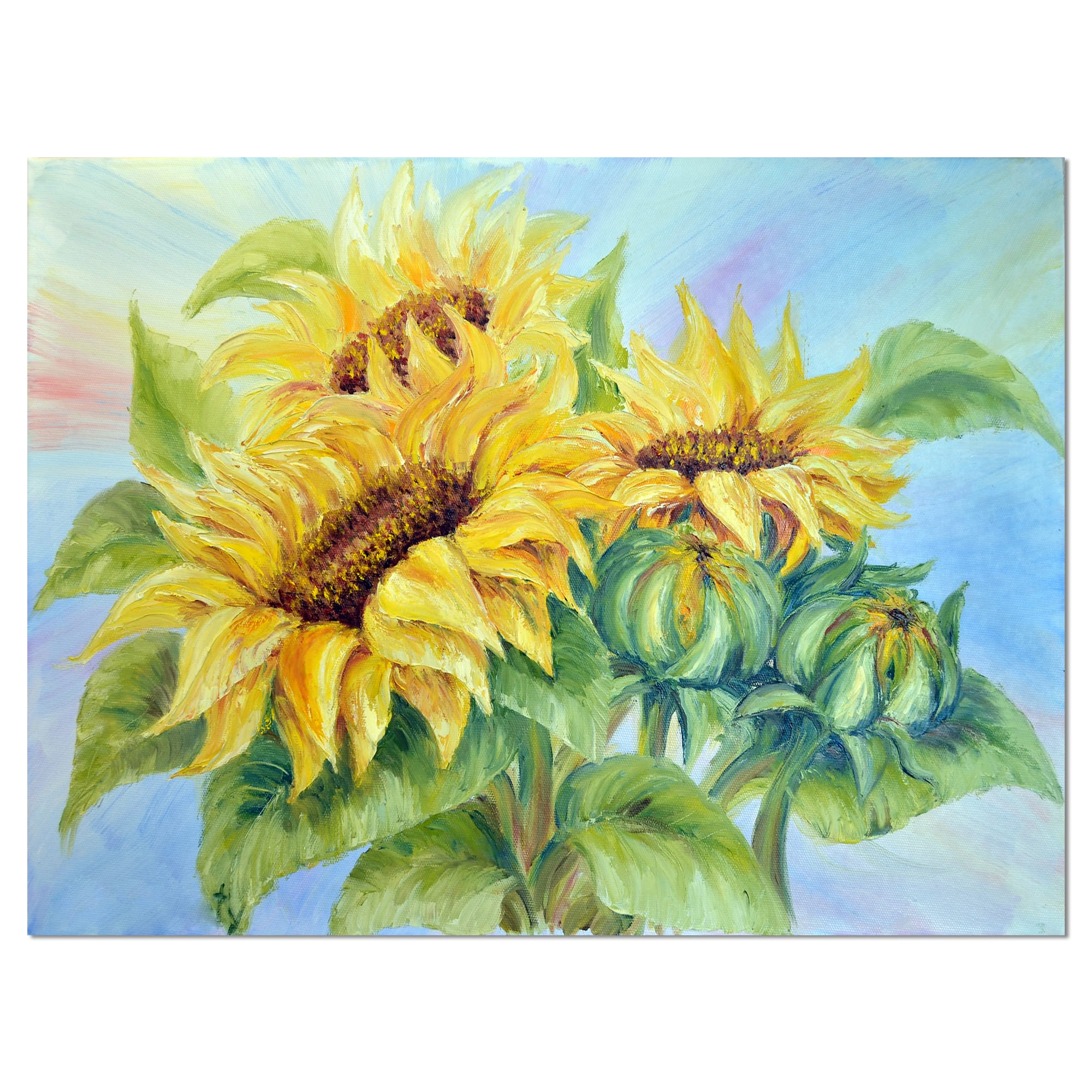 Designart - Three Sunflowers