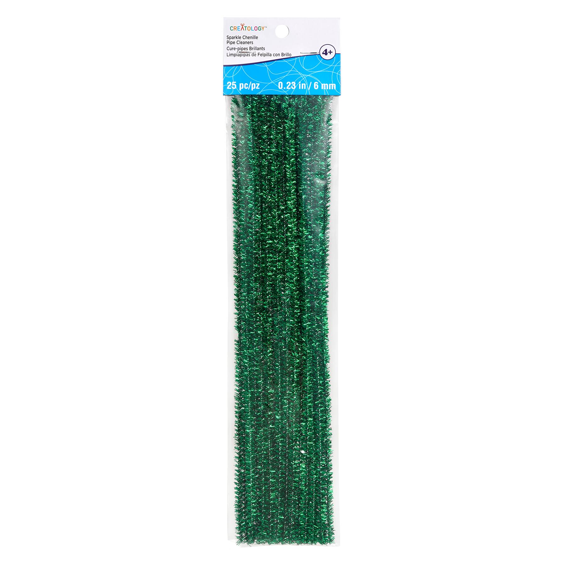 24 Packs: 25 ct. (600 total) Sparkle Chenille Pipe Cleaners by Creatology™