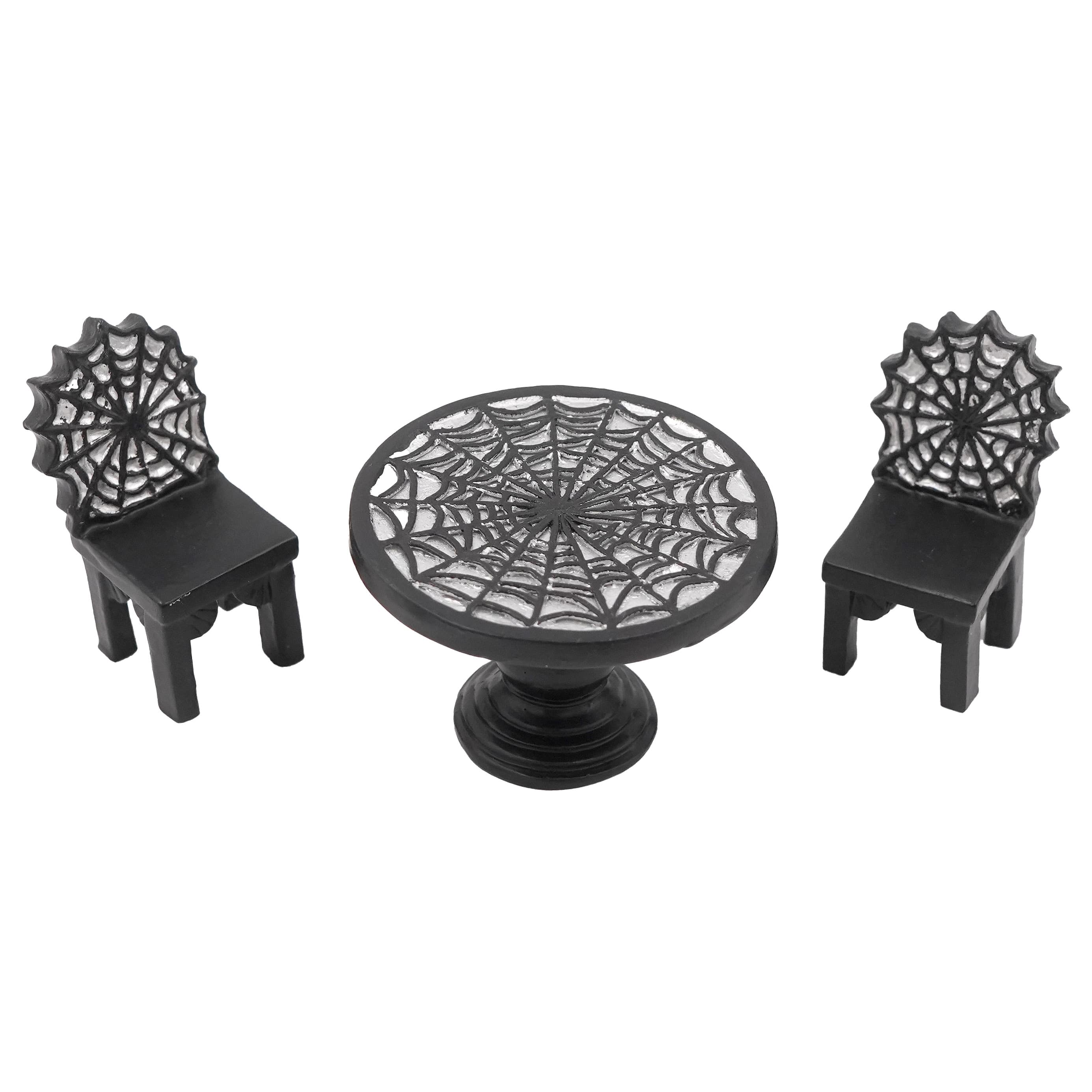Michaels, Mini Spiderweb Table & Chairs by Ashland® – Category: Halloween Miniatures