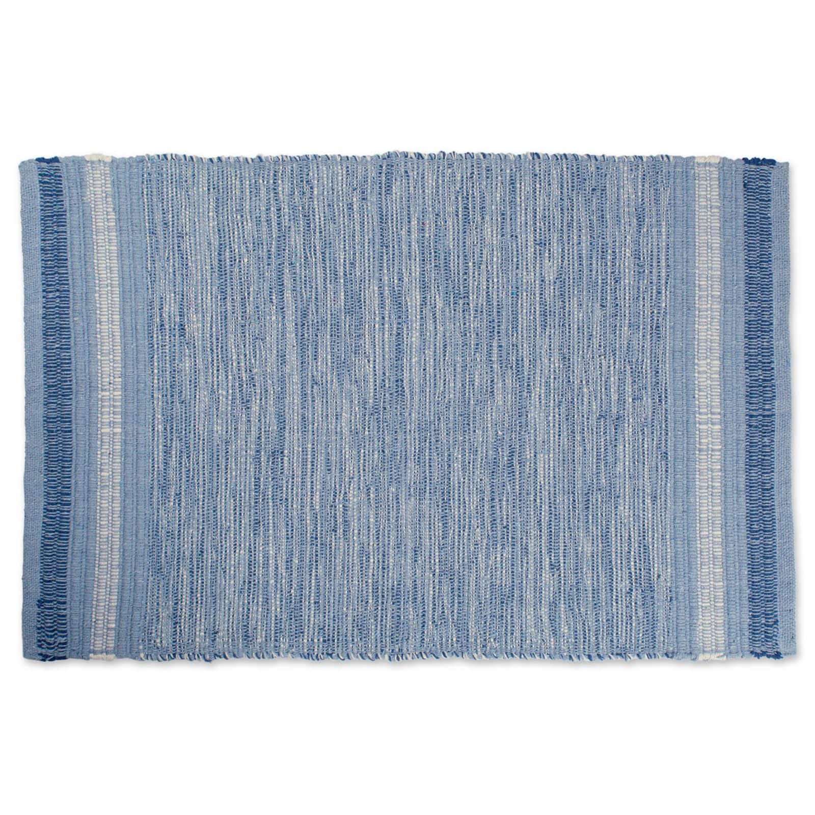 DII® Variegated Blue Recycled Yarn Rug, 2ft. x 3ft.