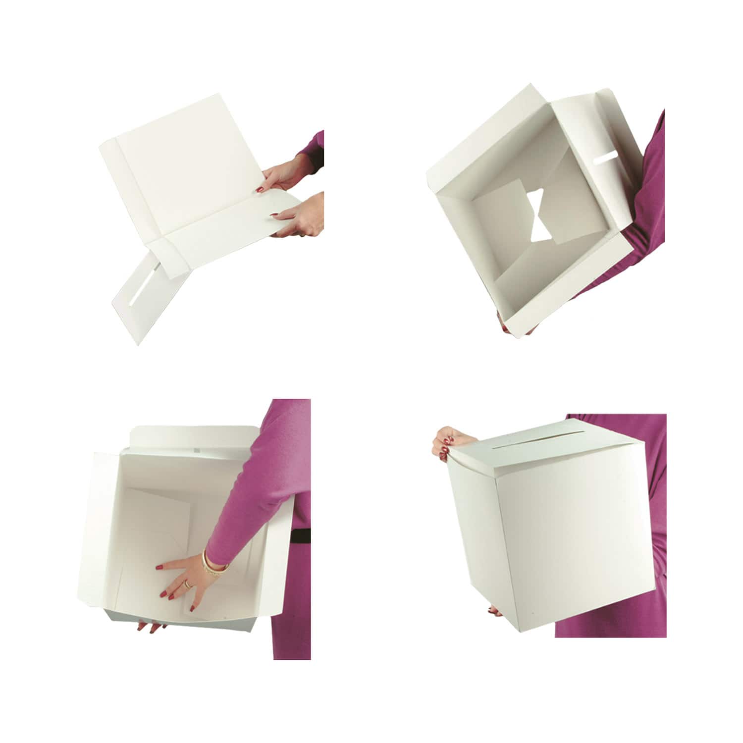 Beistle White 12" x 12" Heart Card Box
