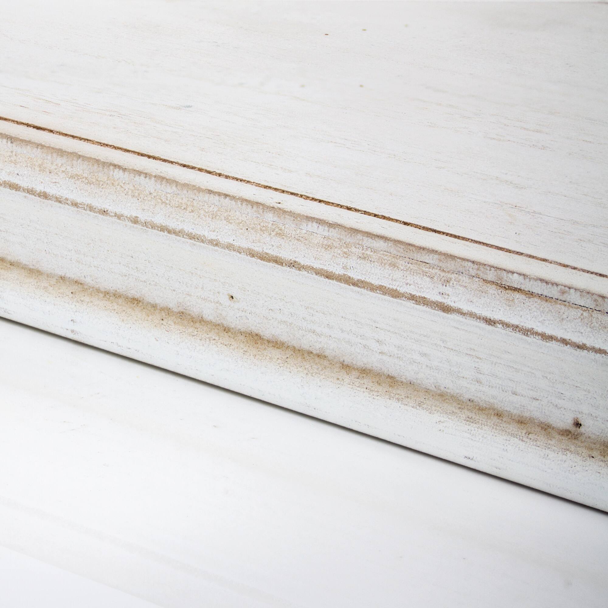 White Floating Beveled Corner Shelves Set