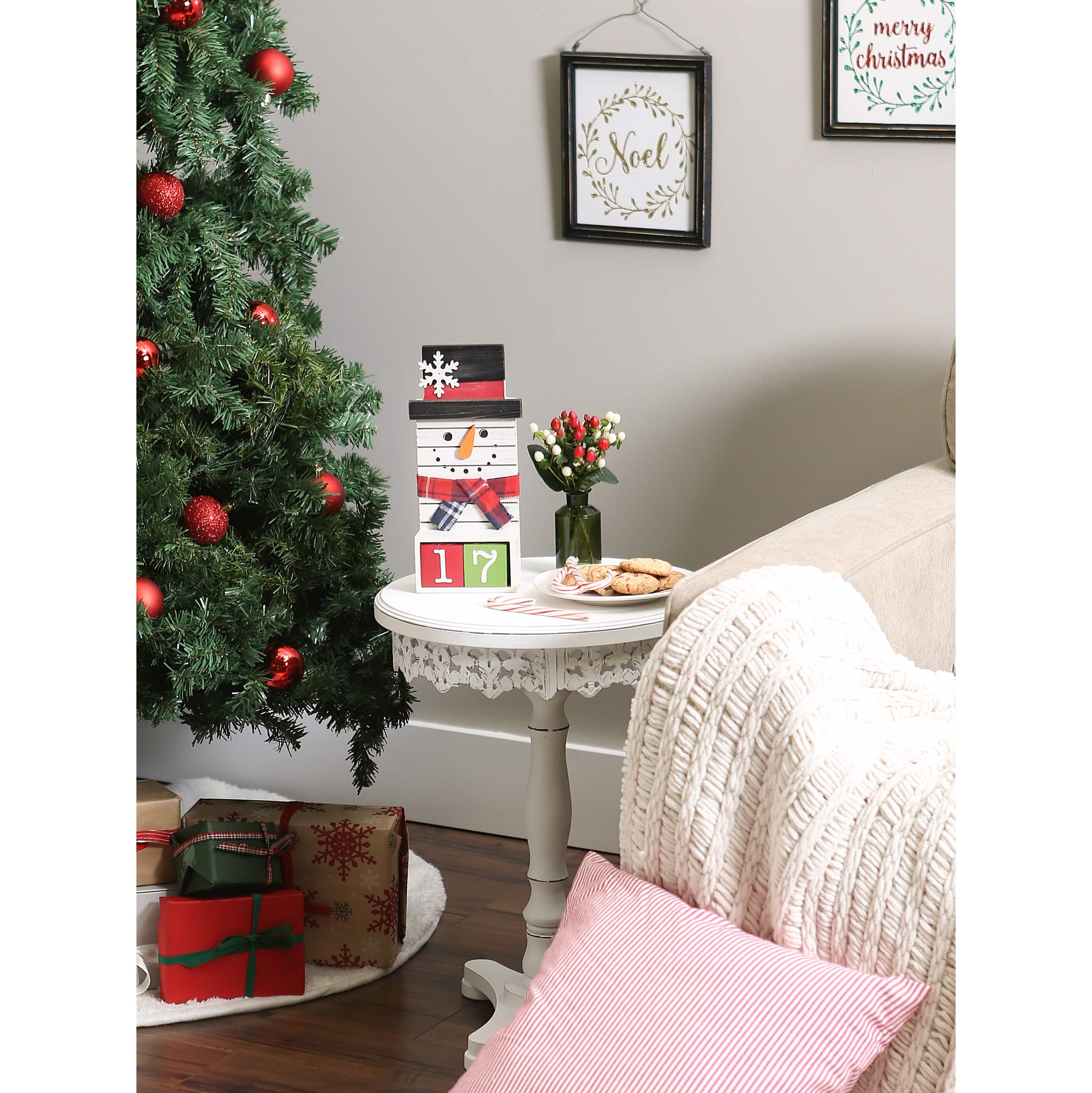 DII® Square Snowman Tabletop Block Calendar