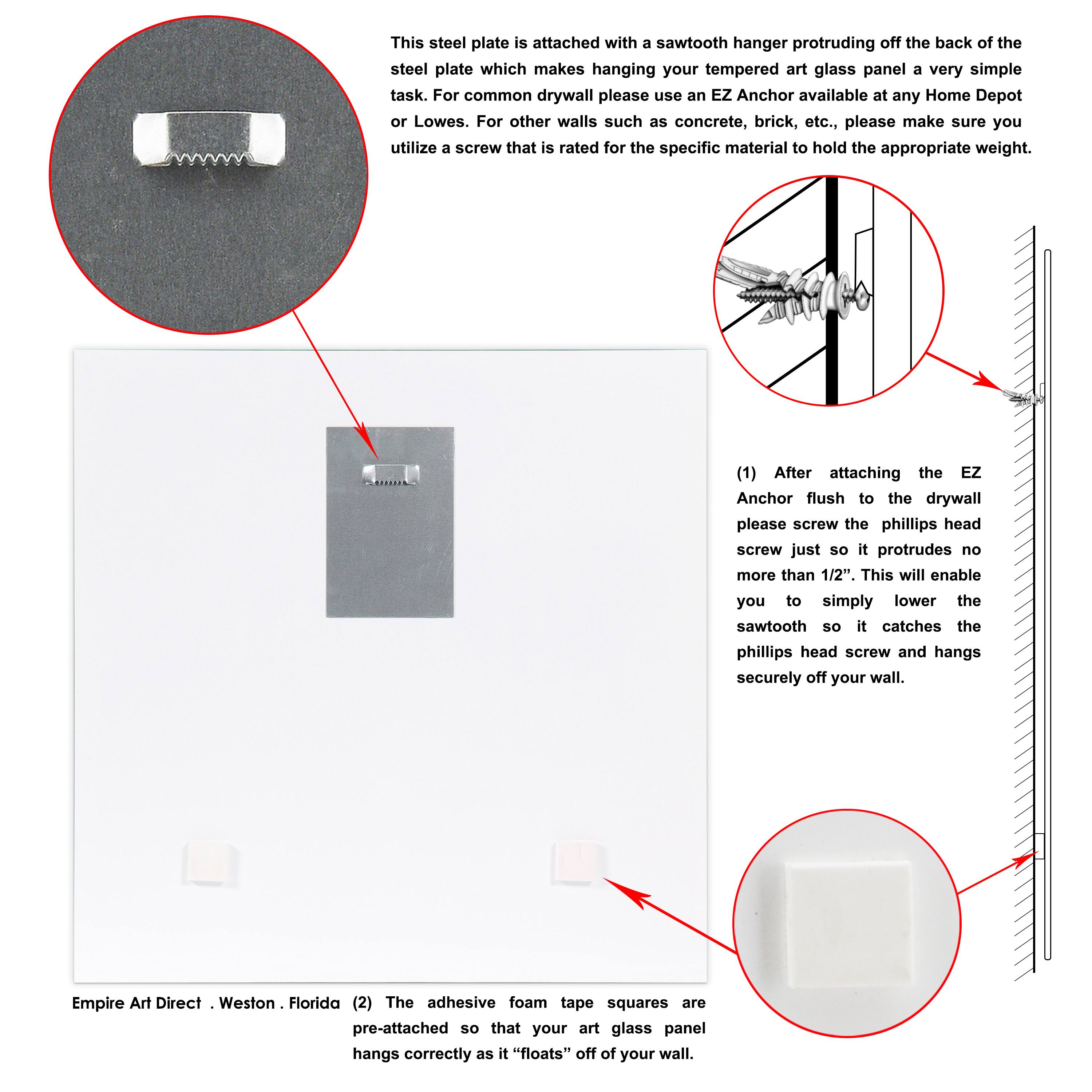 Empire Art Direct 20" x 20" Happy Hour Frameless Free Floating Printed Tempered Glass Wall Art