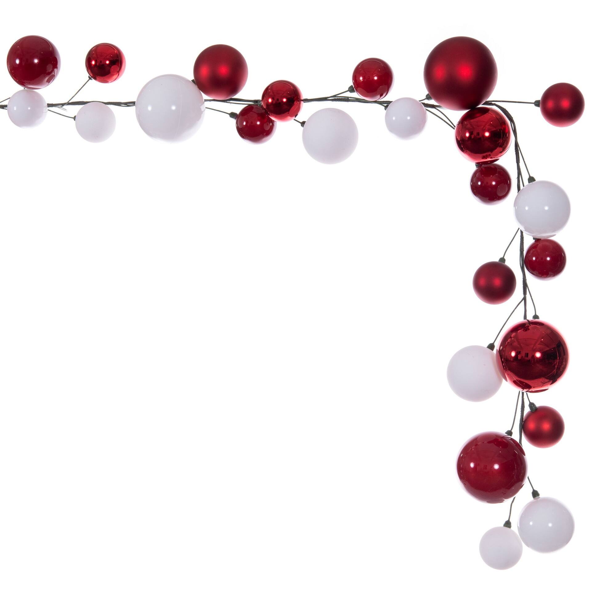 Vickerman 10ft. Unlit Ball Ornaments Branch Garland