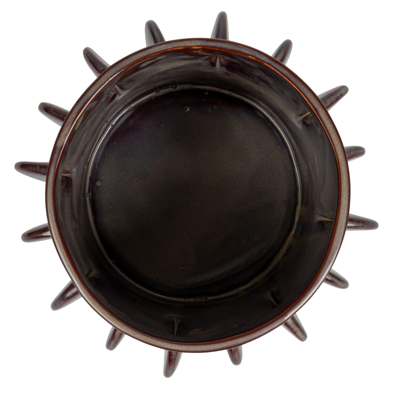 Hello Honey® 7" Brown Reactive Glaze Stoneware Planter