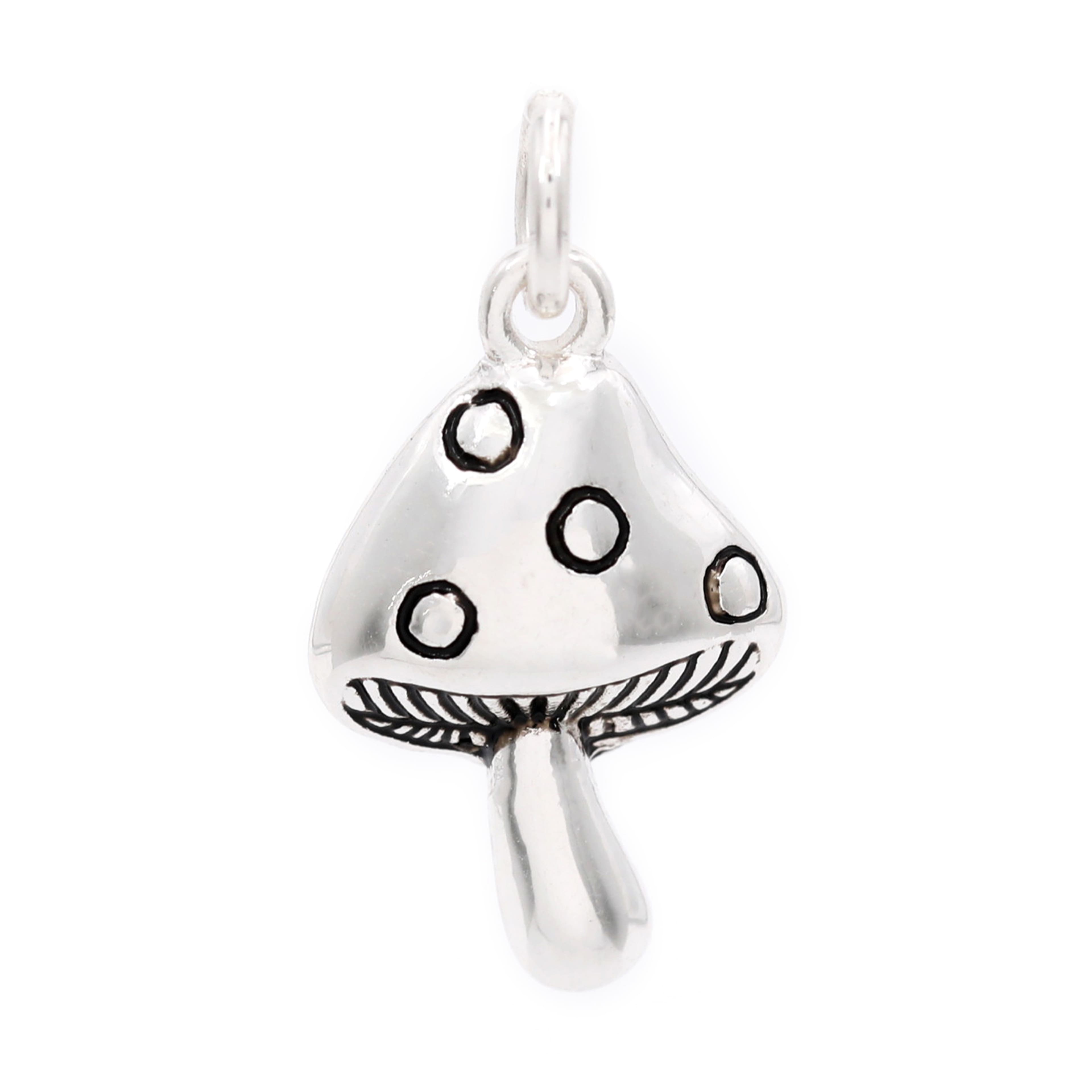 Silver Plated Mushroom Charm by Bead Landing™