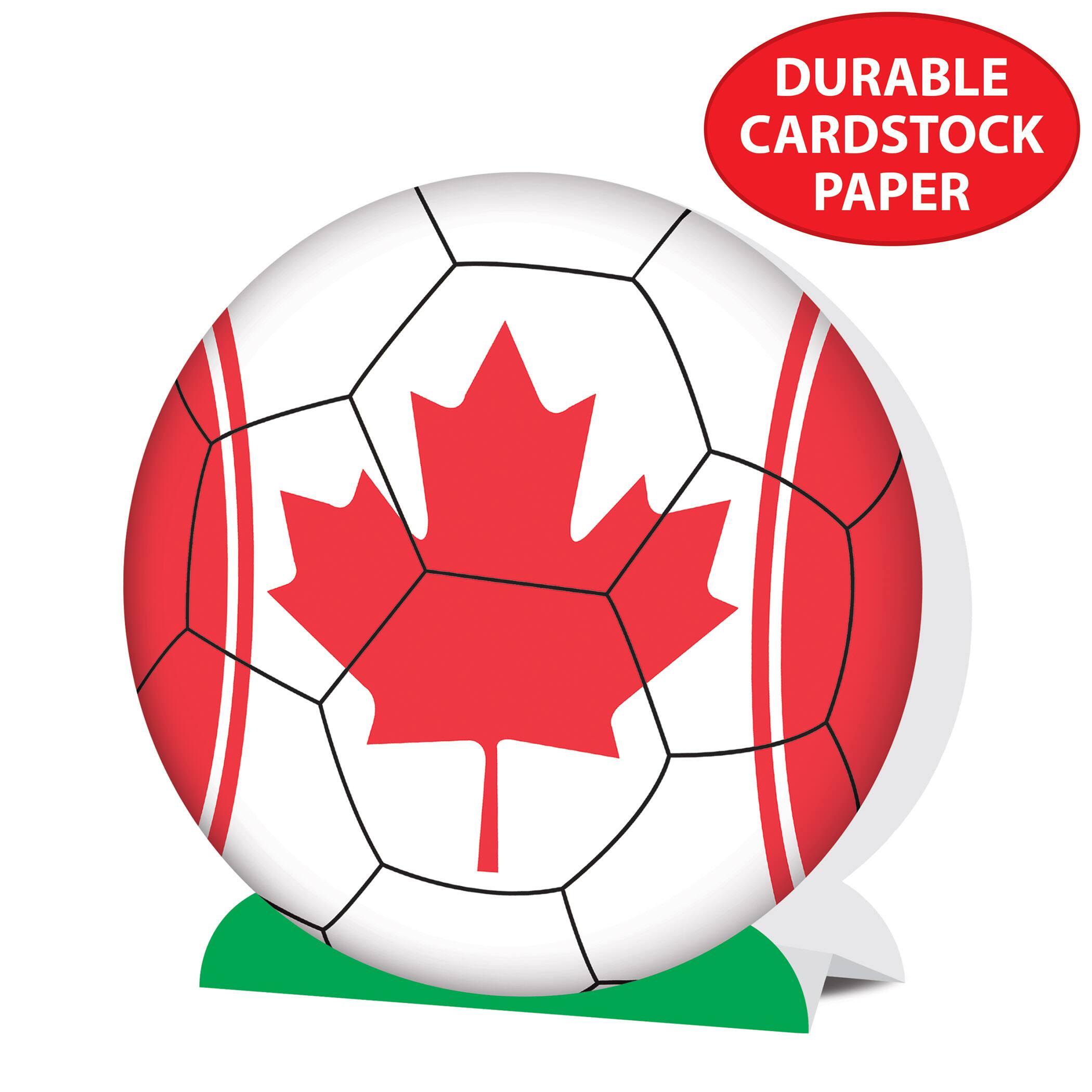 9.25" Canada 3D Soccer Ball Centerpieces, 2ct.