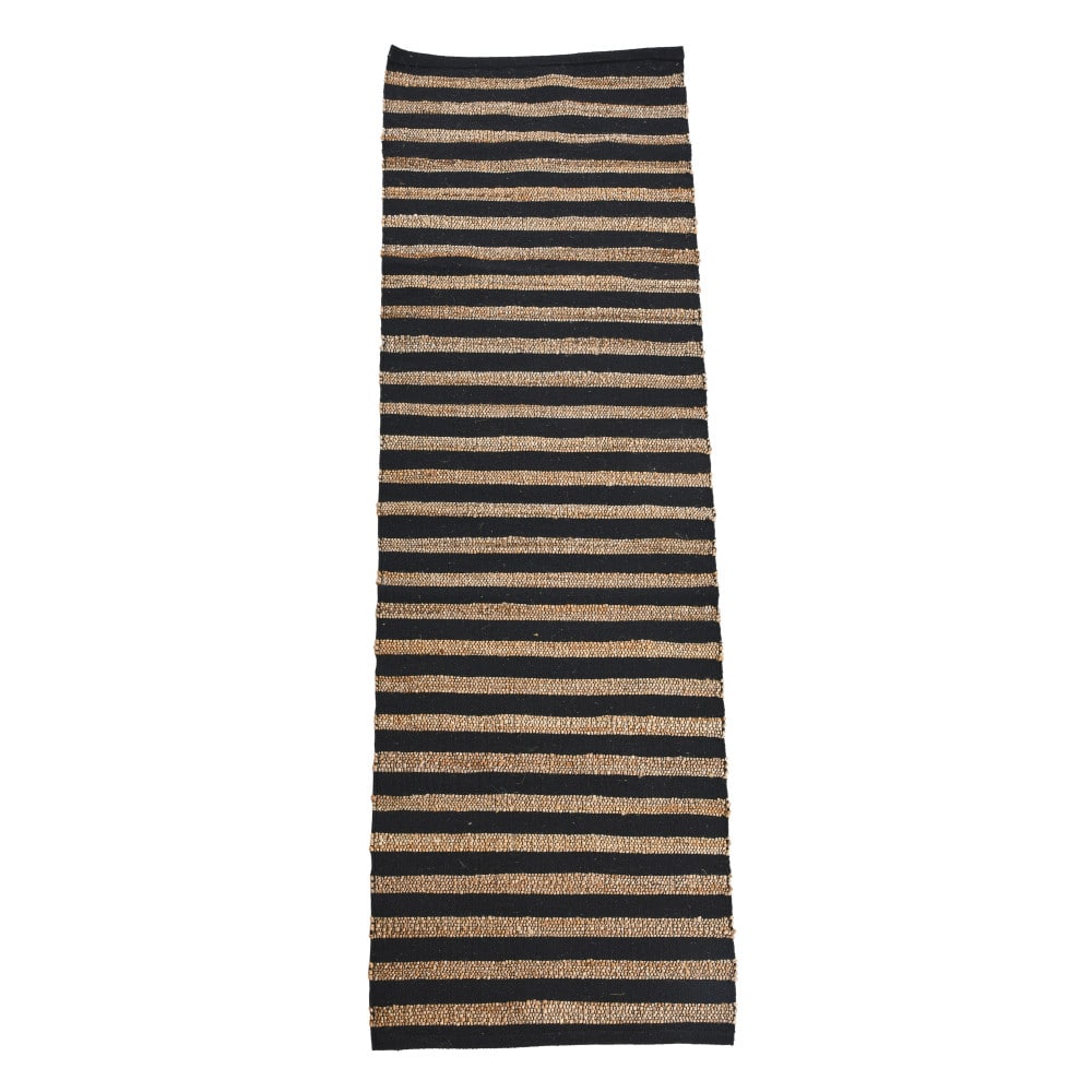 Hello Honey® Black and Natural Jute Cotton Area Rug