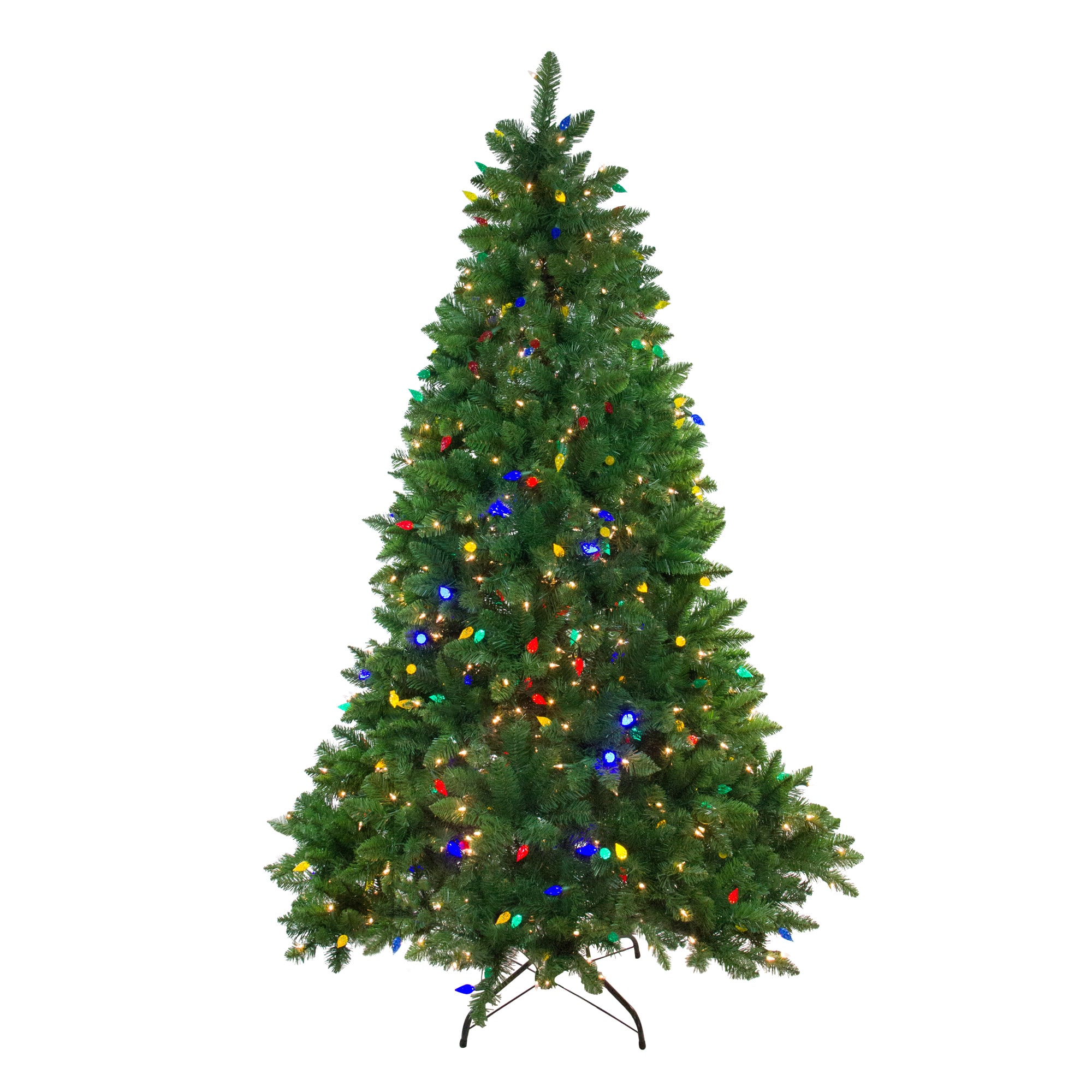 7.5Ft Pre-Lit Huron Pine Artificial Christmas Tree, Dual Color LED Lights By Northlight in Green | 7.5 ft | Michaels®