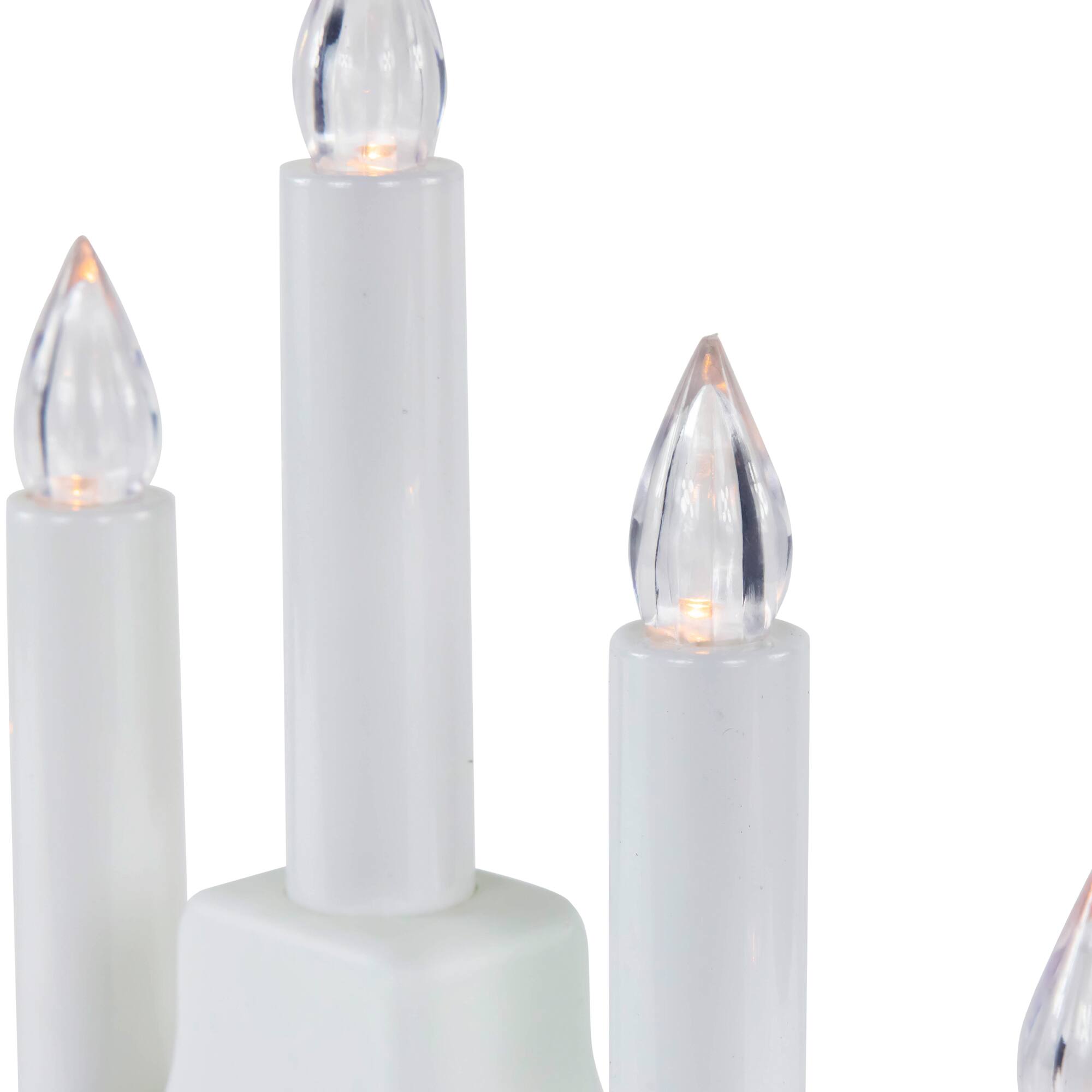 13.5" Pre-Lit LED 7-Tier White Candelabra Christmas Decoration