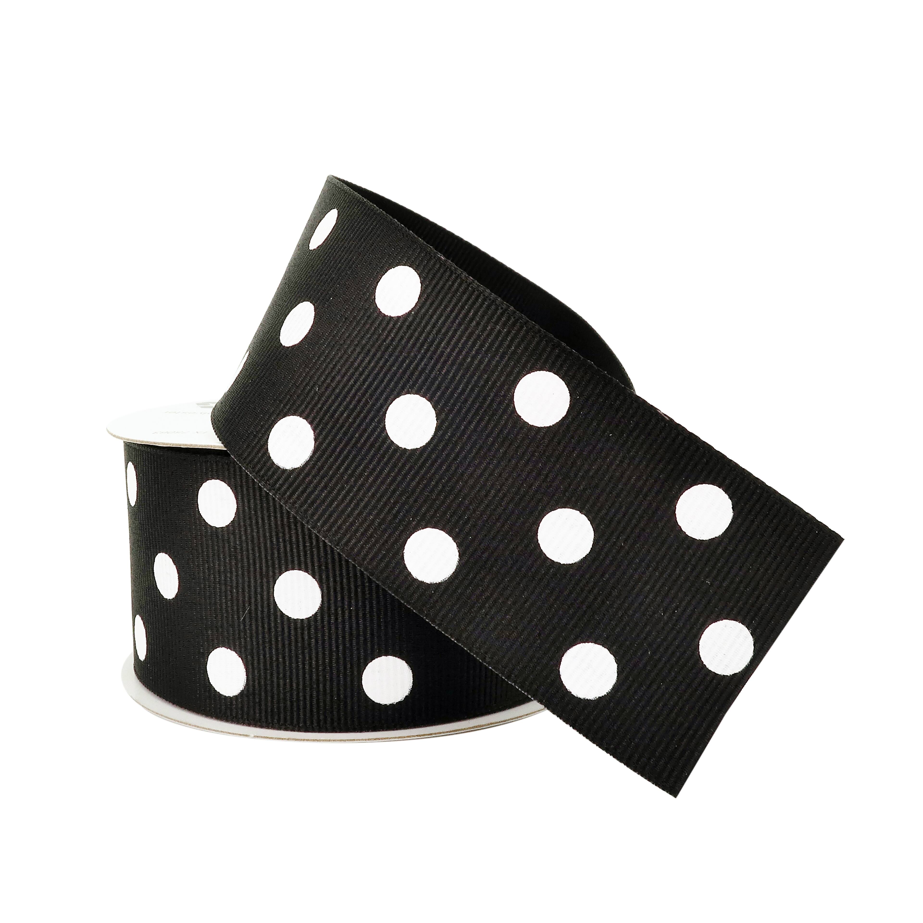 12 Pack: 1.5" x 3yd. Grosgrain Polka Dot Ribbon by Celebrate It®