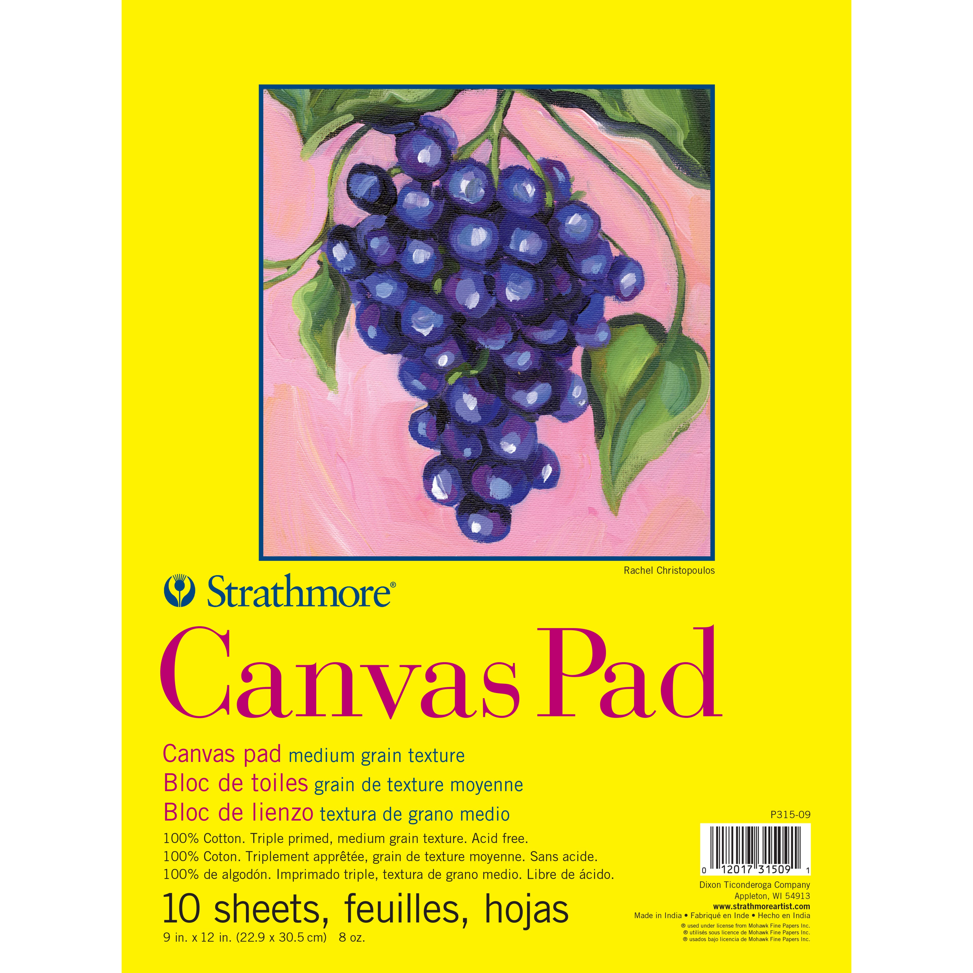 Strathmore® 300 Series Canvas Pad, 9" x 12"