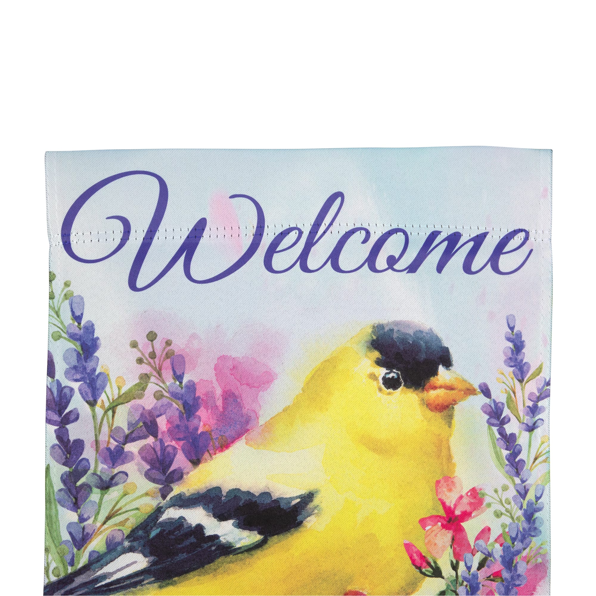 18" x 12.5" Welcome Yellow Finch Spring Outdoor Garden Flag