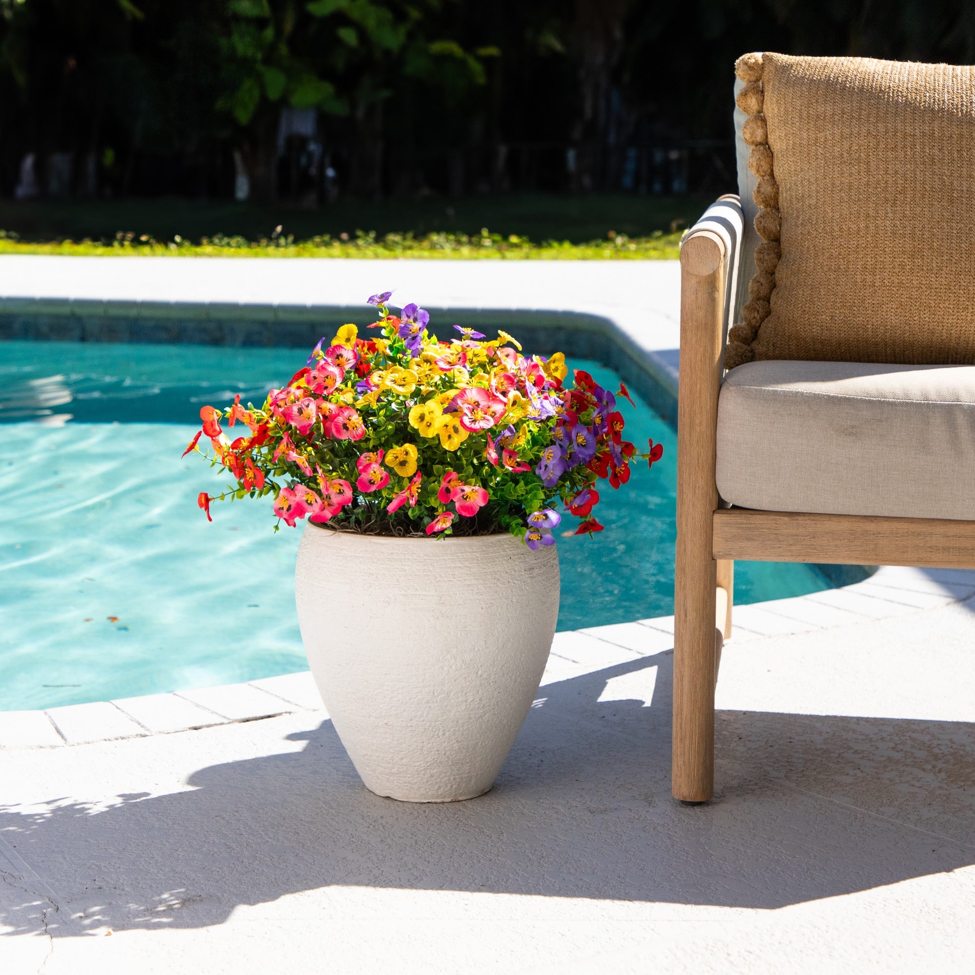 13" UV Resistant Artificial Pansy Bushes, 12ct.