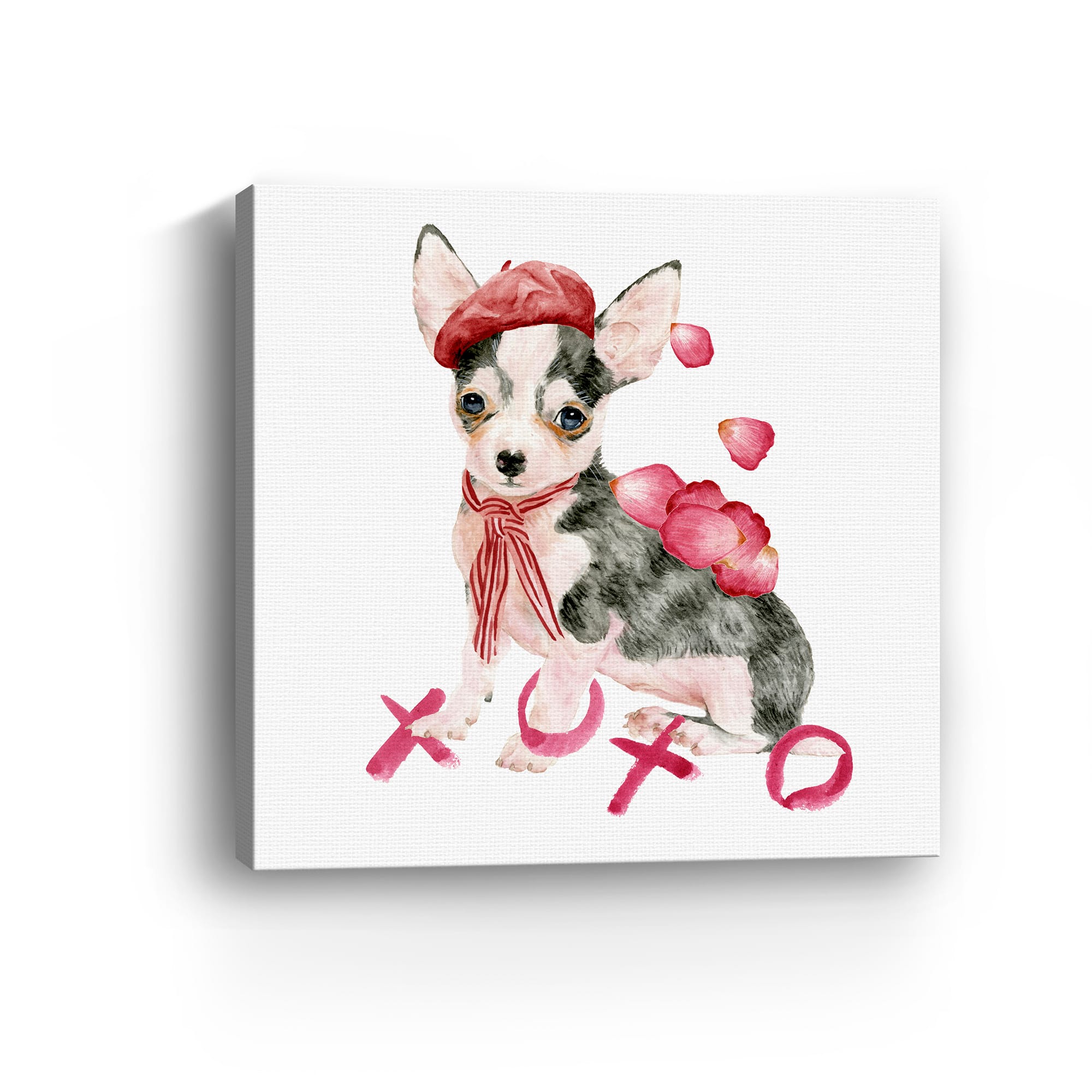 Valentine Puppy III Canvas Giclée Art