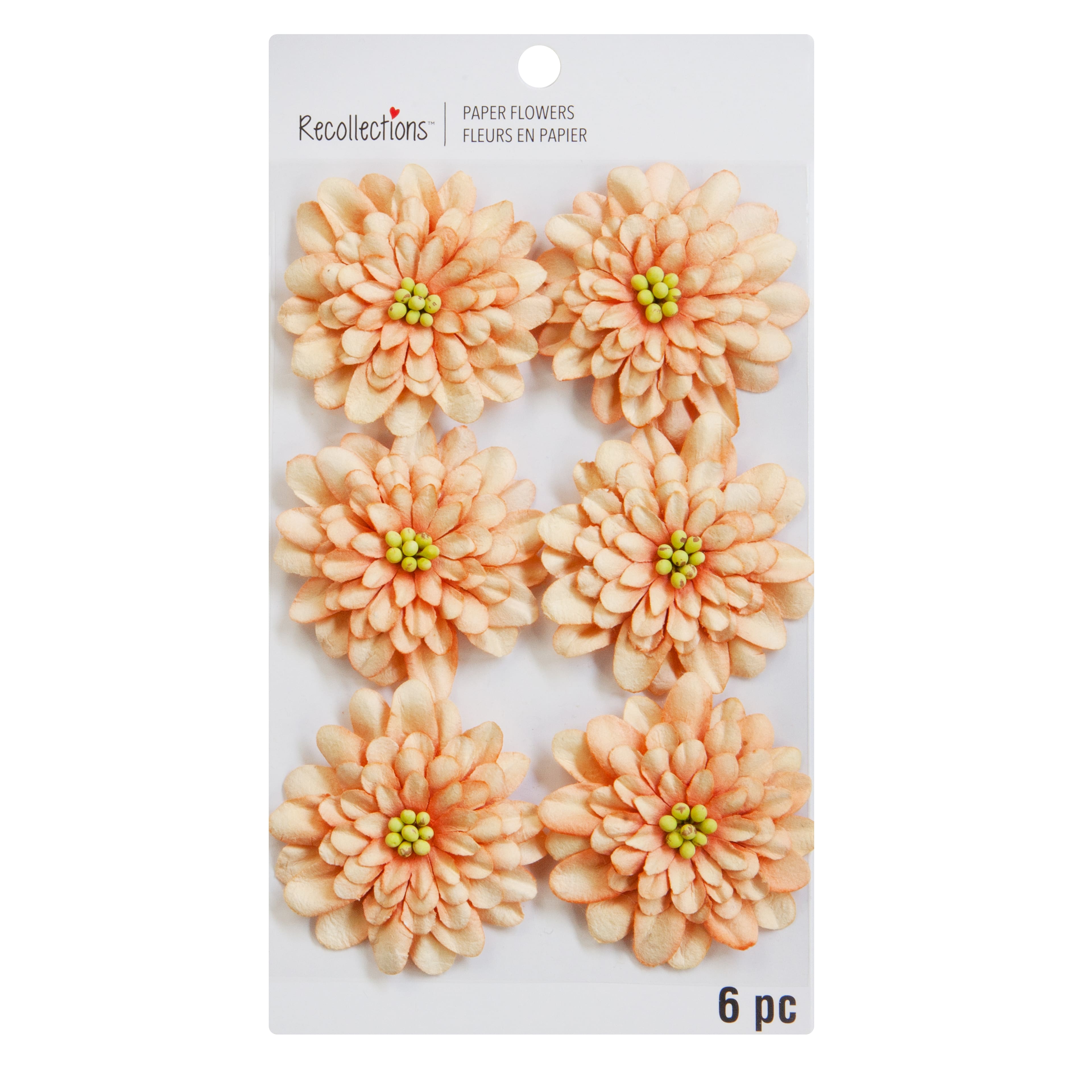 12 Packs: 6 ct. (72 total) Peach Gerbera Daisy Embellishments by Recollections™