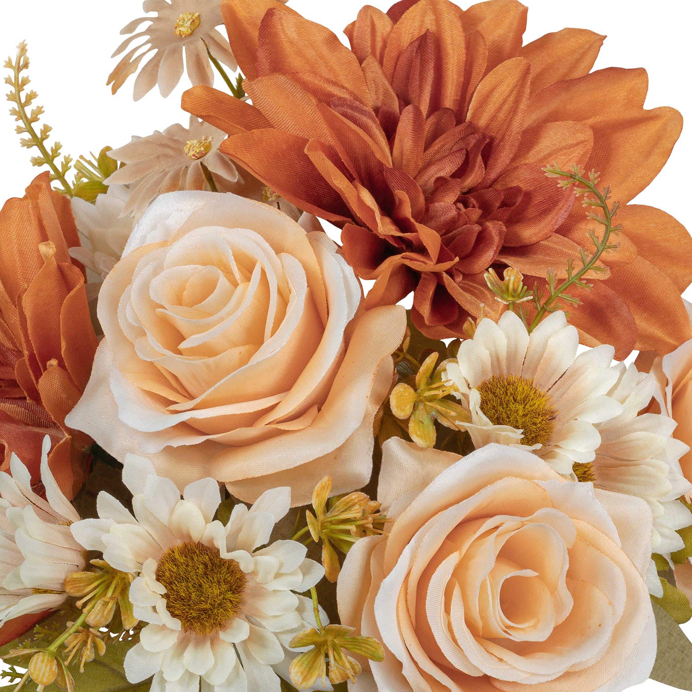 15" Cream Rose & Tan Dahlia Mix Bush by Ashland®