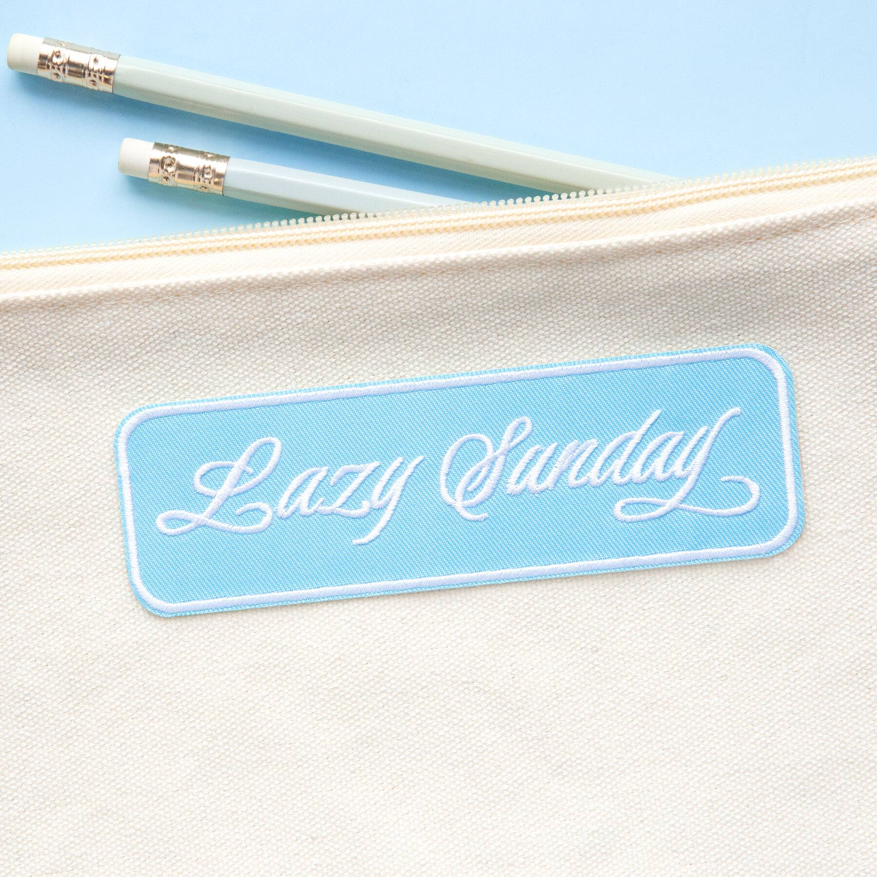 Summer Lazy Sunday Iron-On & Adhesive Embroidered Patch by Make Market®