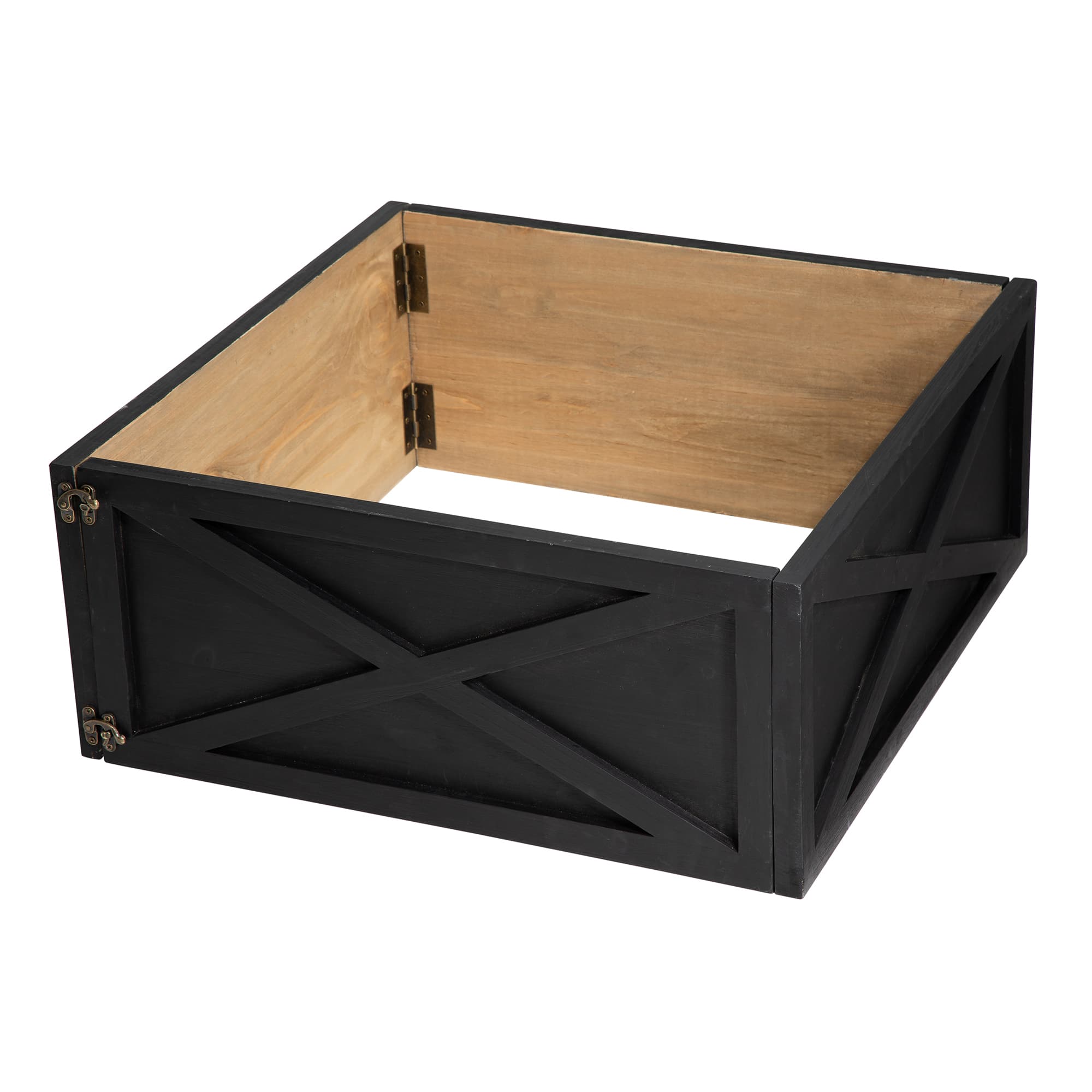 Glitzhome® 26" Black Wooden Tree Collar