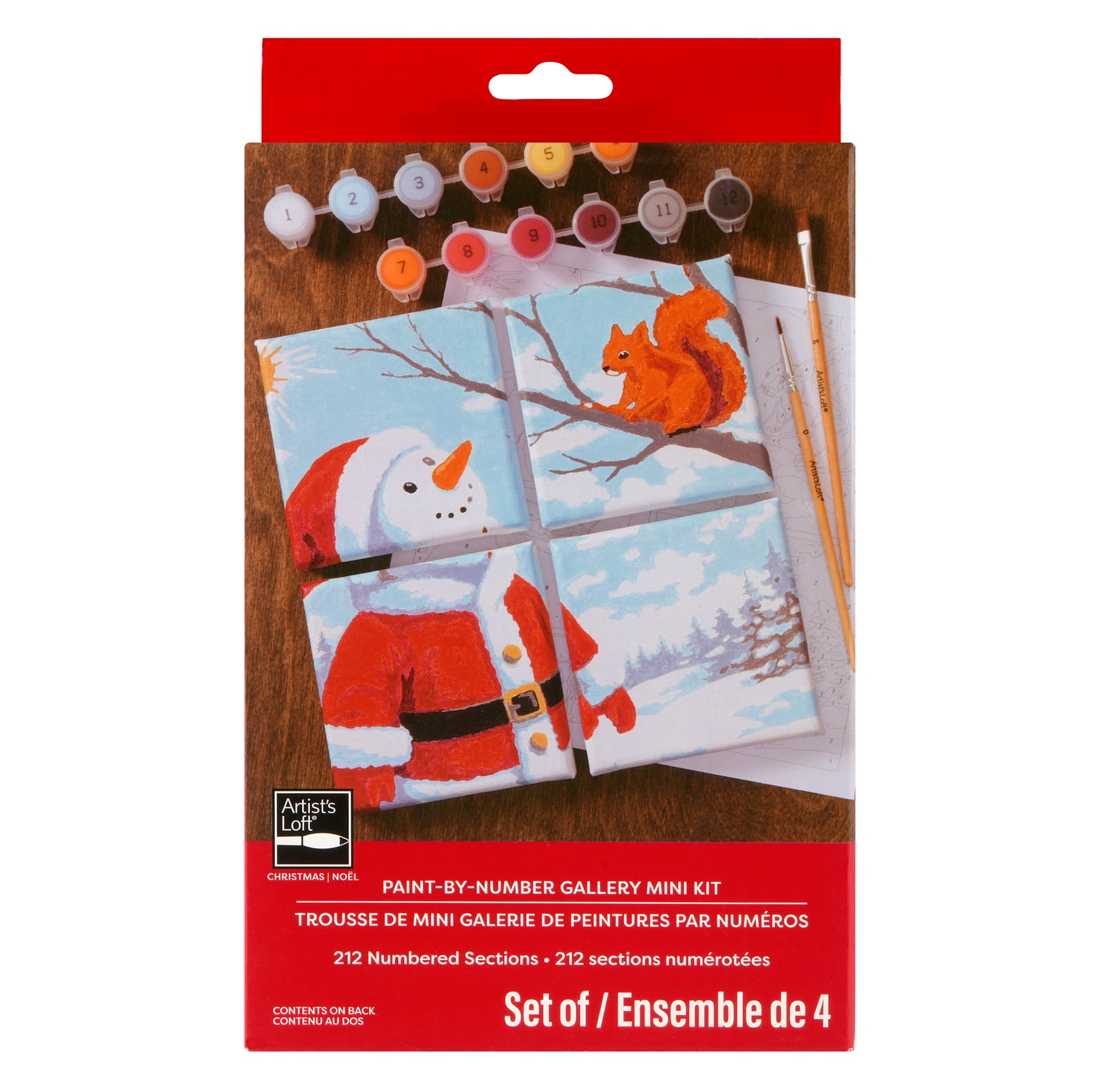 Snowman & Squirrel Paint-by-Number Gallery Mini Kit by Artist's Loft®