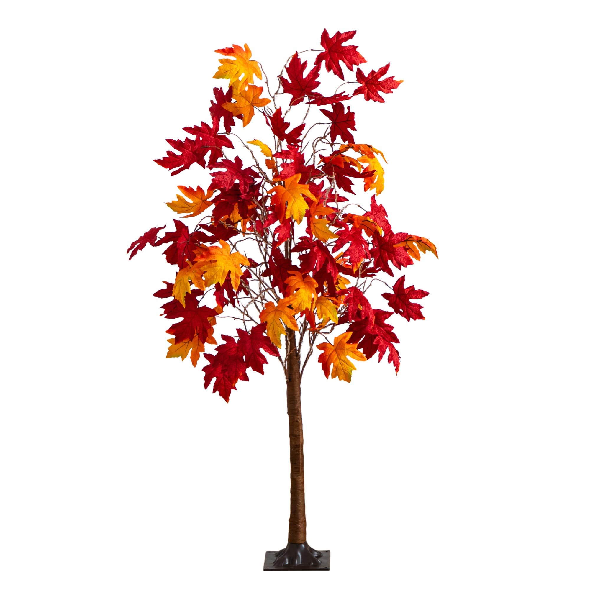 5ft. Pre-Lit Autumn Weeping Maple Artificial Fall Tree with 240 Warm White LED Lights