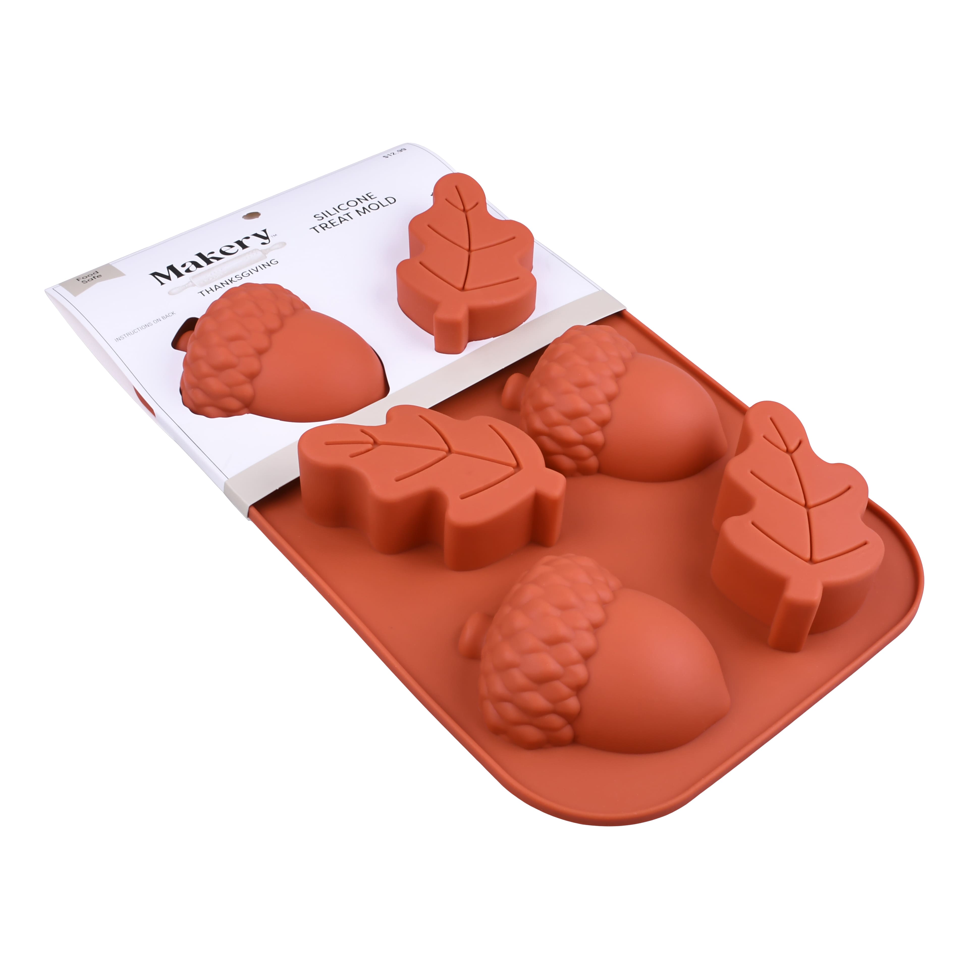Thanksgiving Acorn & Leaf Silicone Treat Mold by Makery™